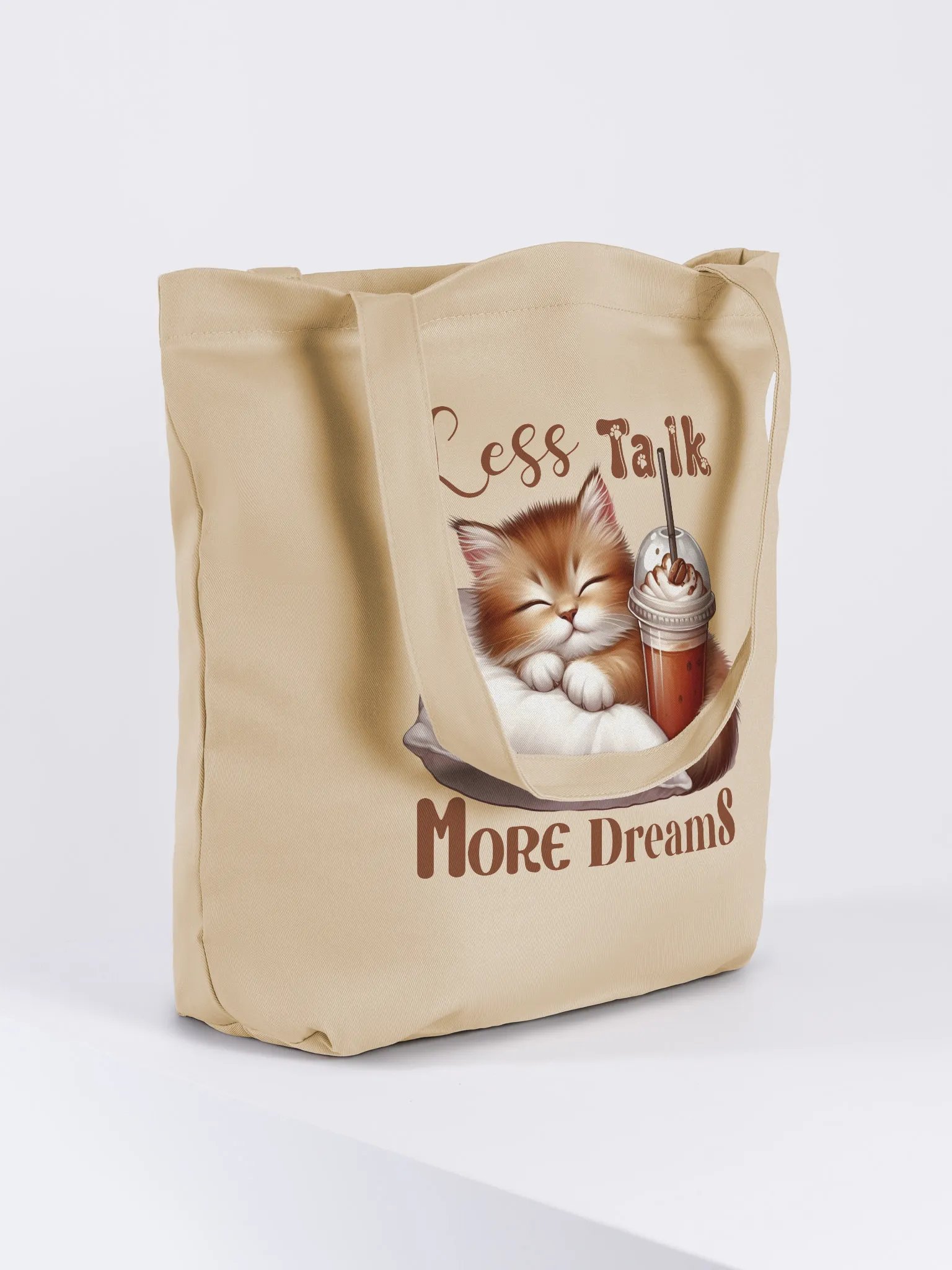 Dreamy Kitten Less Talk More Dreams Eco Tote product image (1)