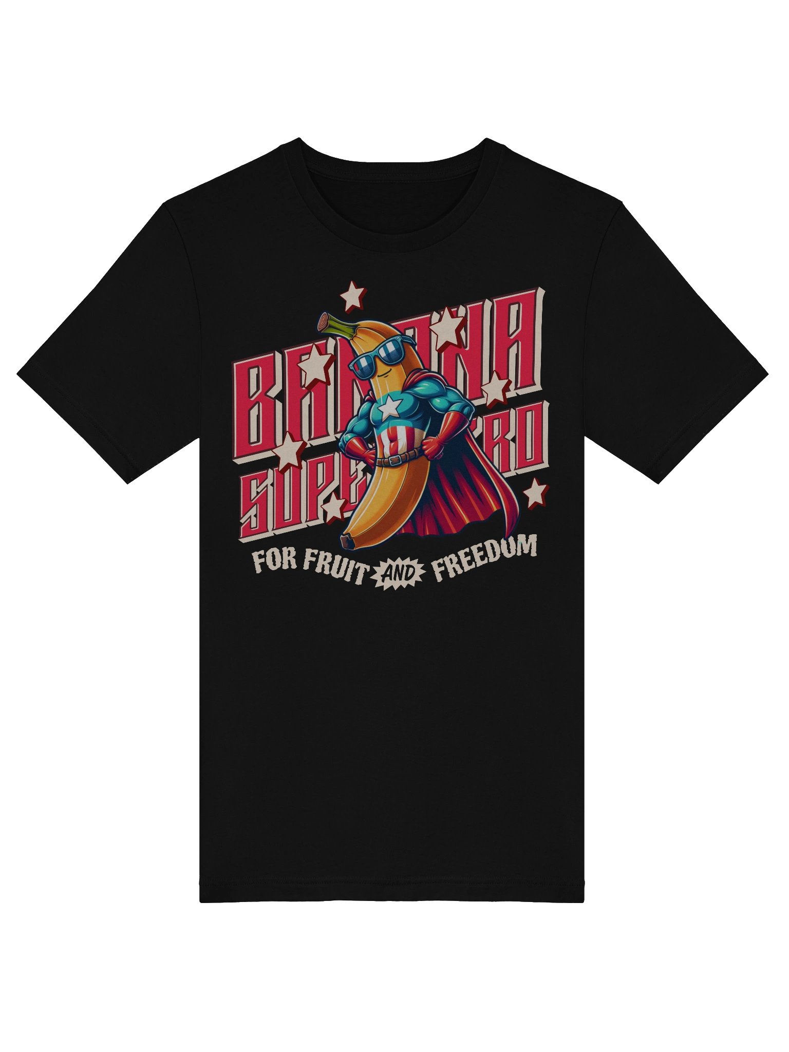 Fun and Quirky Banana Superhero T-Shirt for Cartoon Fashion product image (40)