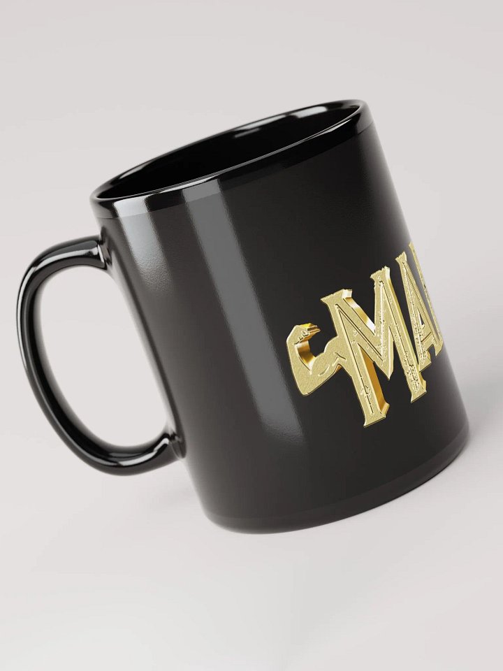 'Muscle Man Up' Black Glossy Mug product image (2)