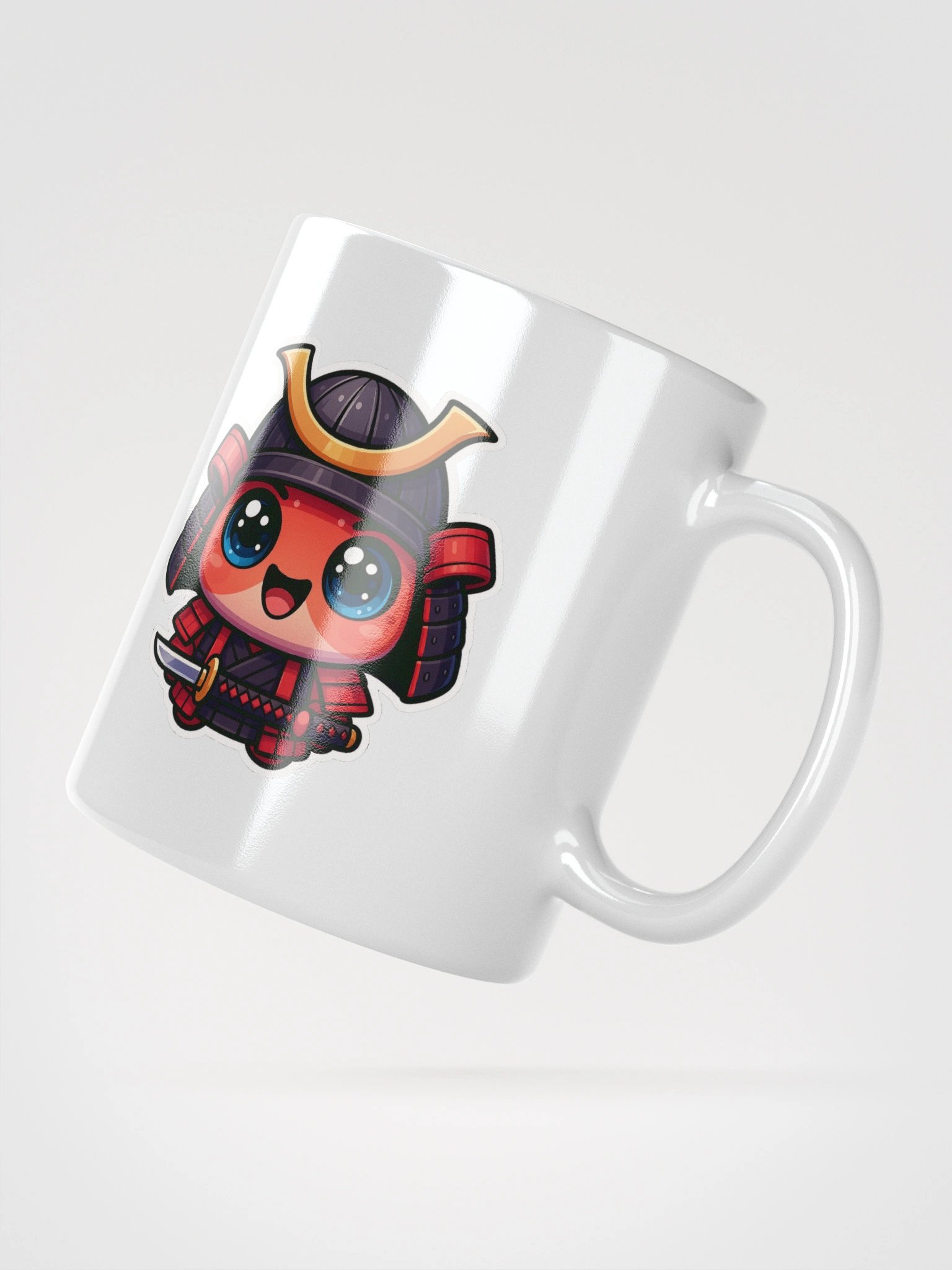 Blushing Samurai Fishy White Mug product image (5)