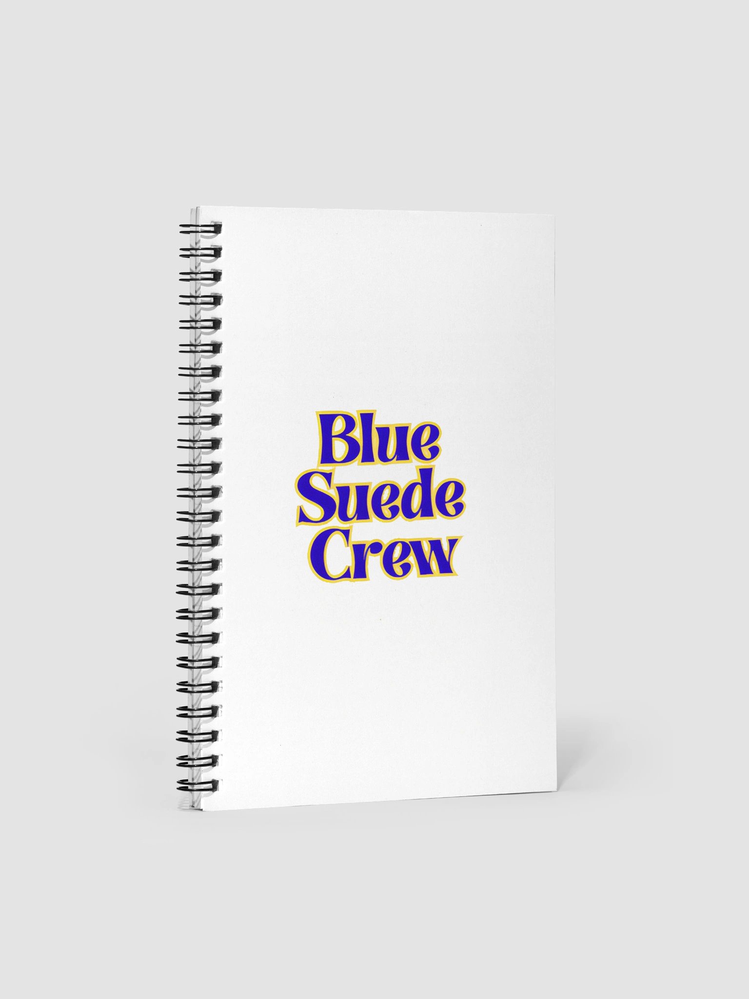 Blue Suede Crew Spiral Notebook — Retro Typography product image (1)