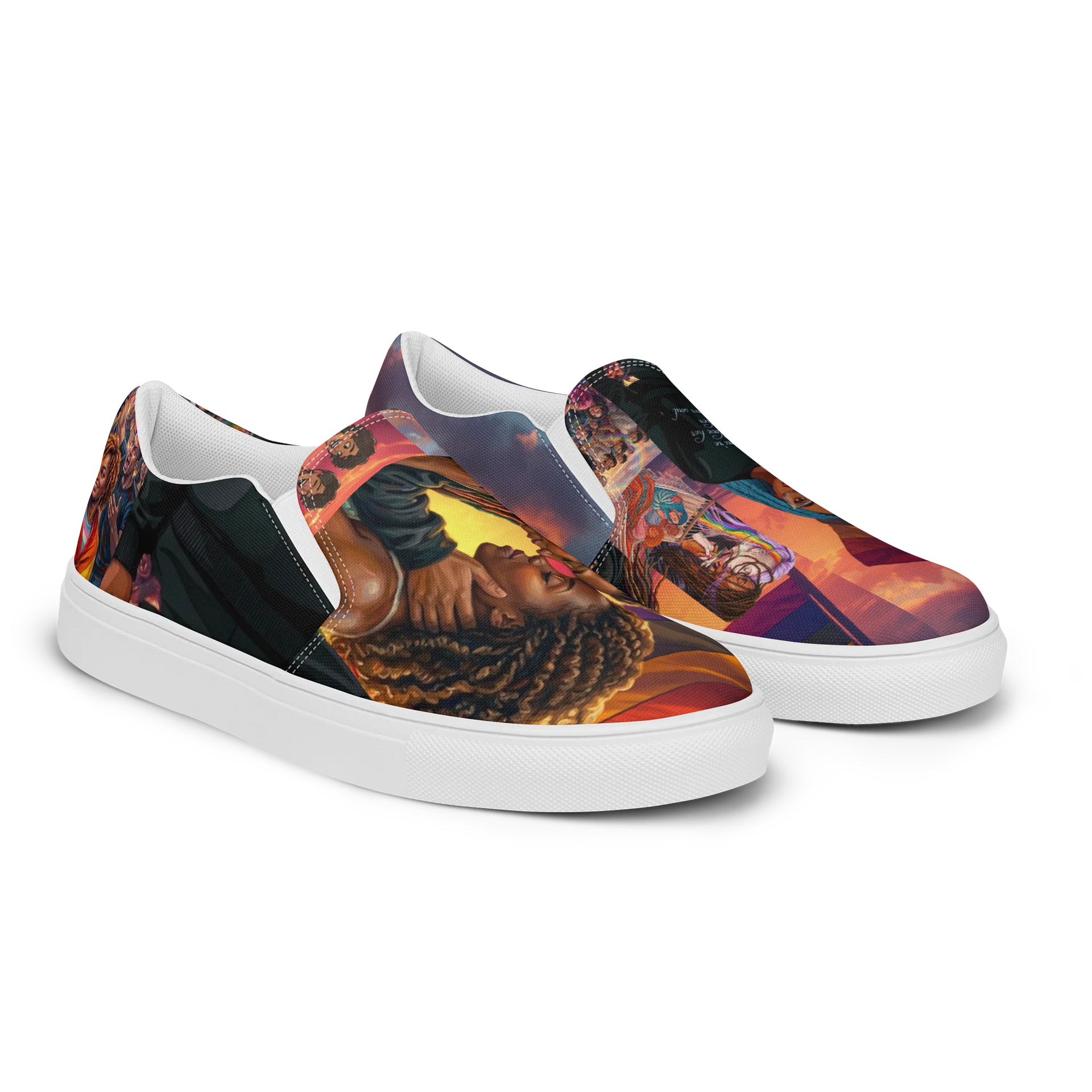 Rainbow Pride Women's Slip-On Canvas Shoes product image (2)