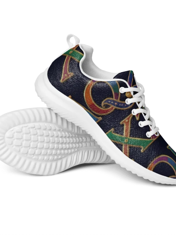 XZAQLI "Jeweled Script" Premium Women's Sneakers (Navy Blue) product image (7)