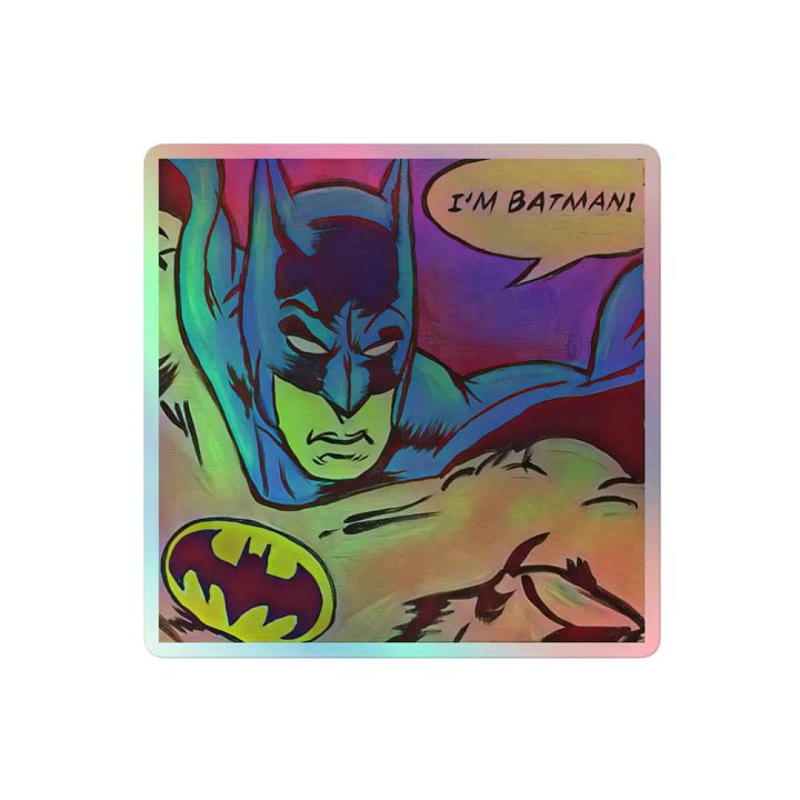 “I'm Batman!” Holographic Sticker Sheet product image (2)