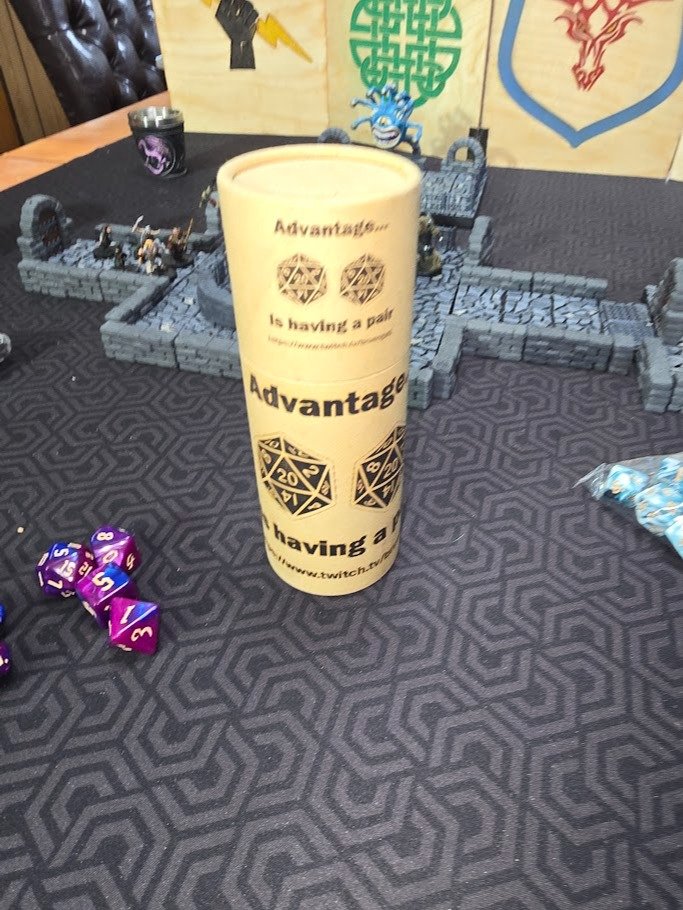 Advantage Dice Tube with set of dice. product image (2)