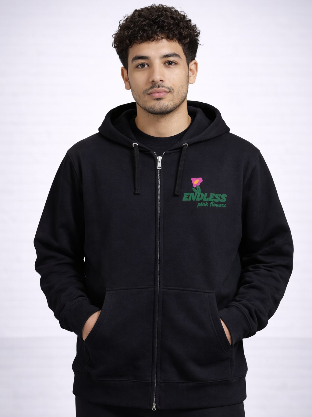 PINK FLOWERS - ZIP UP JACKET product image (2)