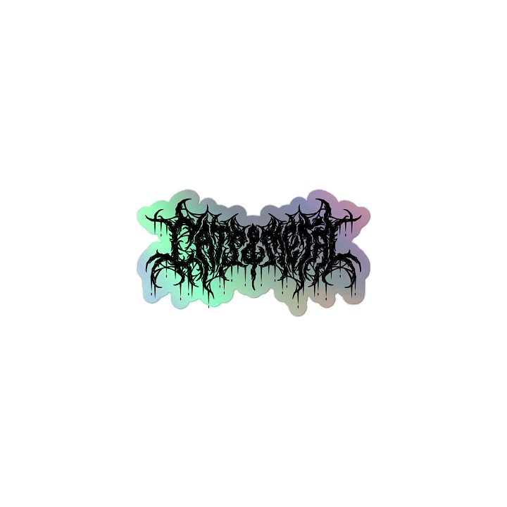 Cat and Metal Death Metal Holo Sticker product image (1)