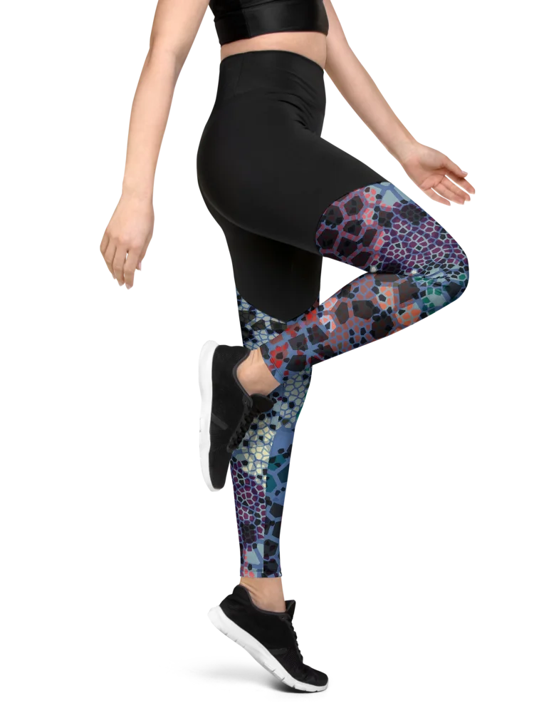 Stained glass-Sports Leggings product image (8)