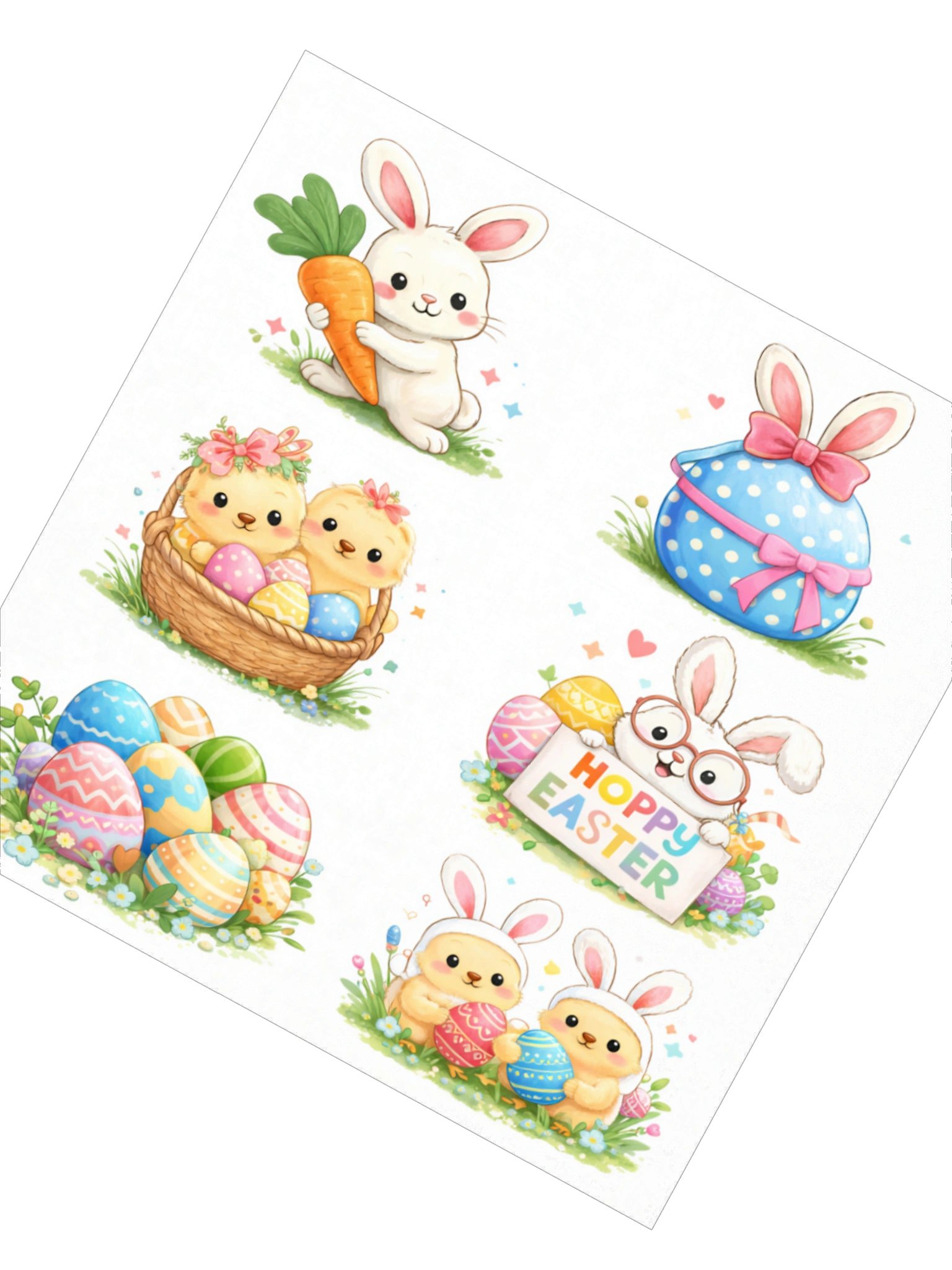 Sweet Easter Bunny Sticker Sheet product image (2)