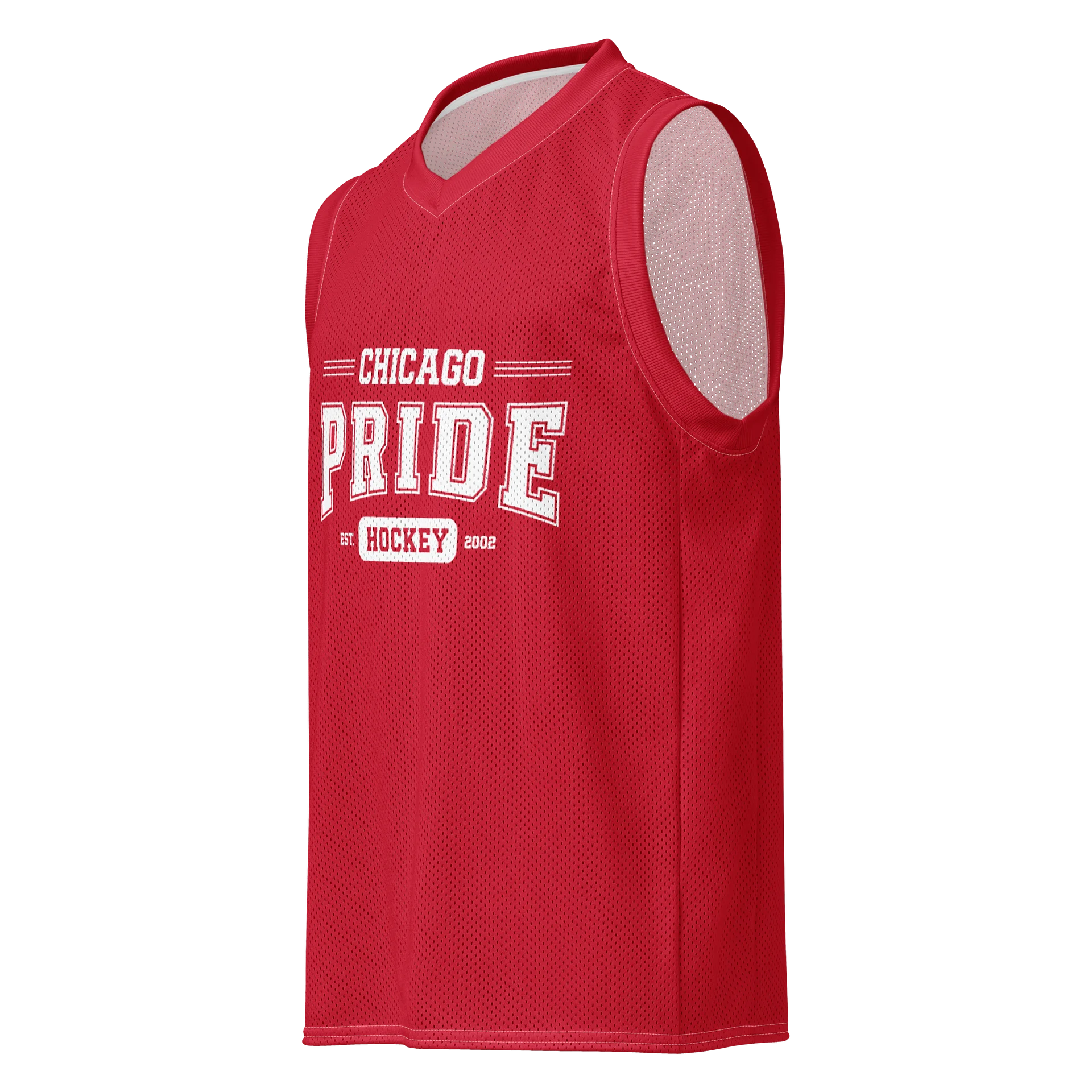 Chicago Pride Hockey Mesh Tank Top (Red Version) product image (1)