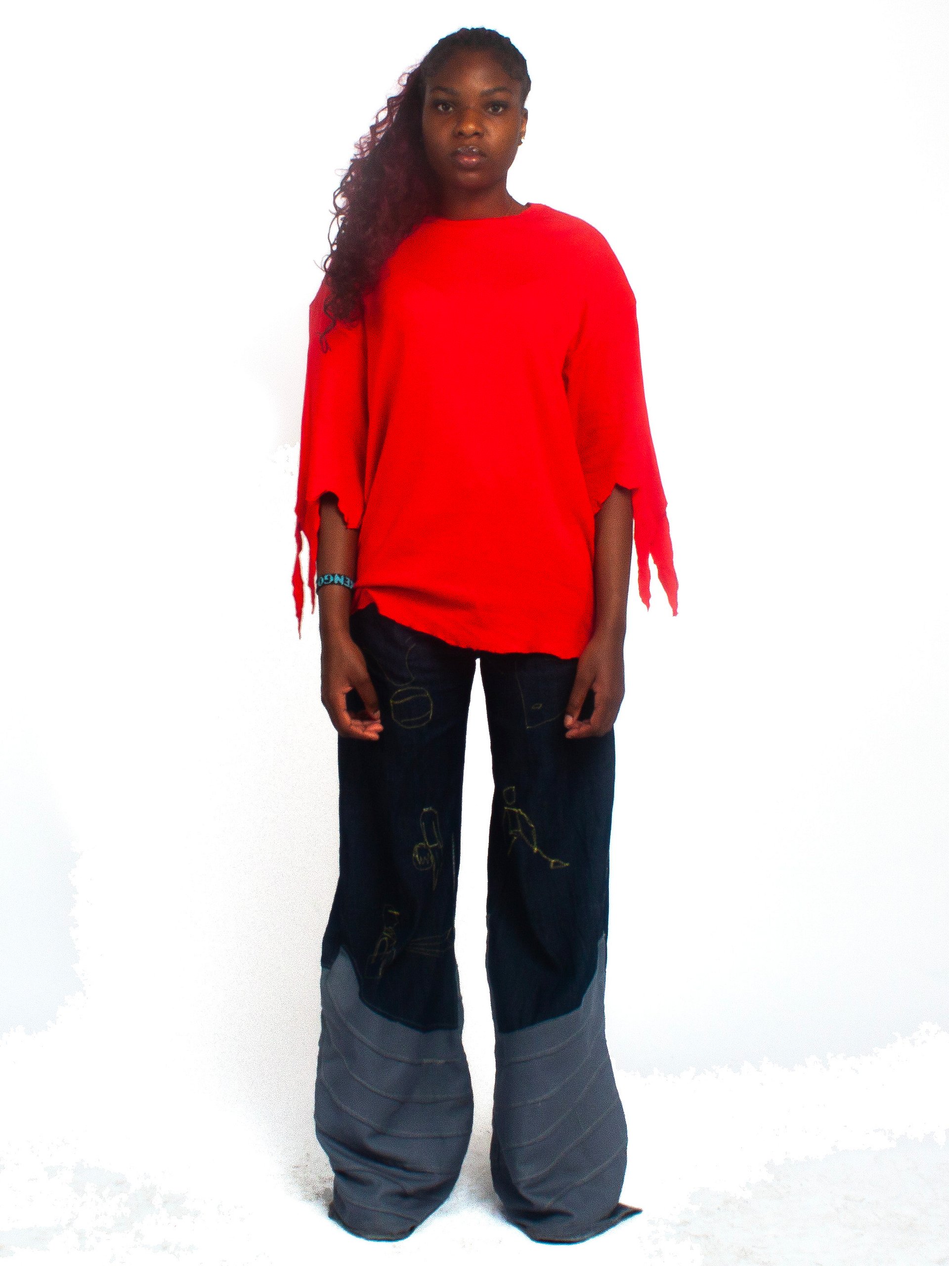 PORTRAIT SLEEVE TEE - RED - MIDSLEEVE product image (4)