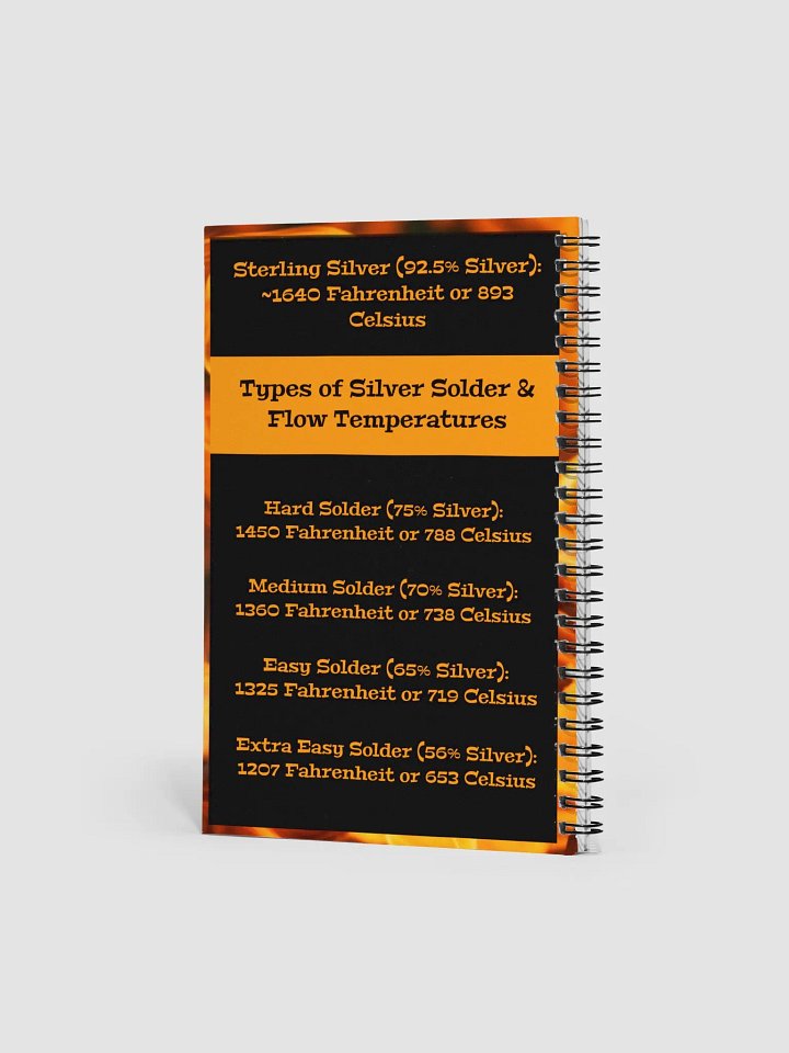 Design Notebook (blank) with Silver Solder Flow Temps product image (2)