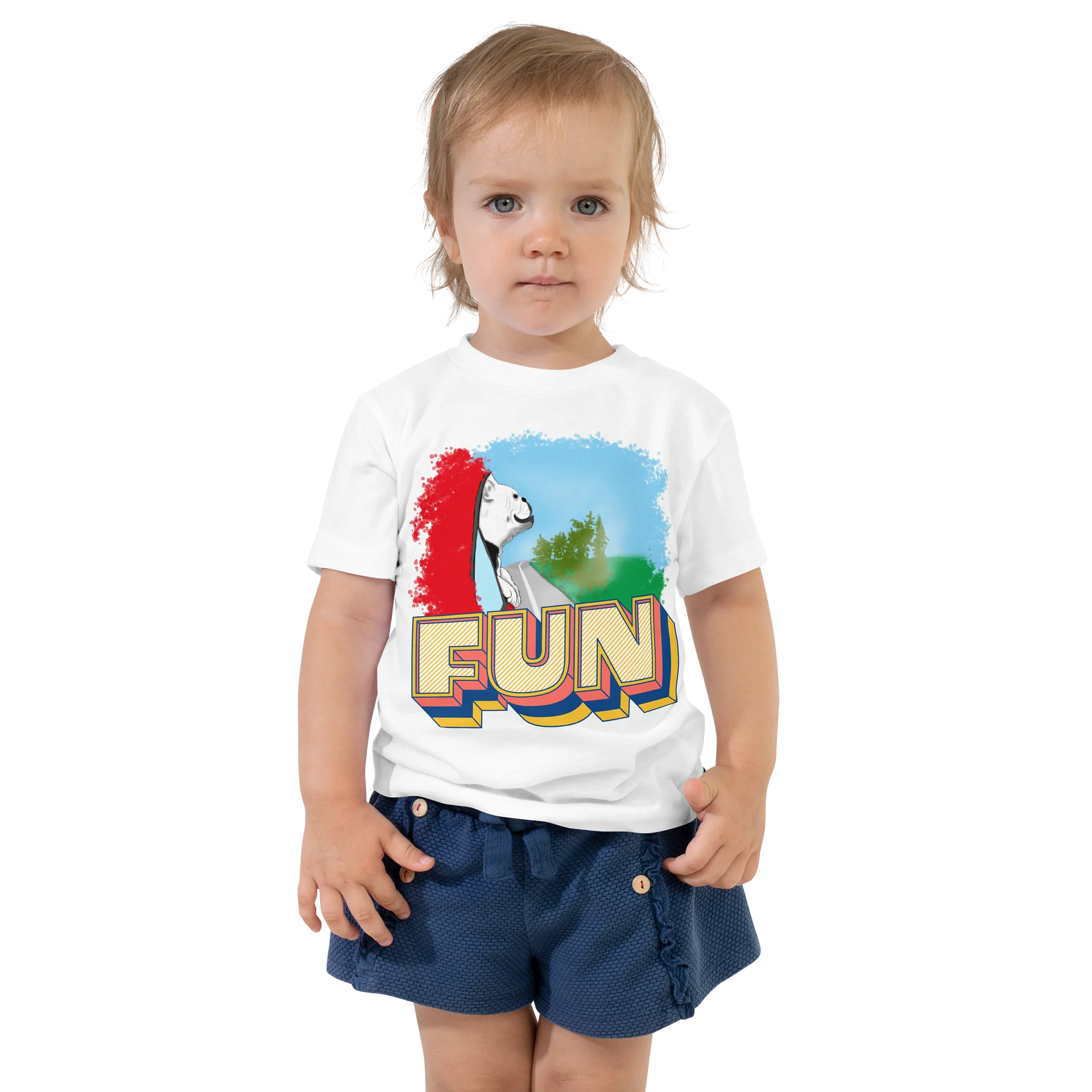 "FUN" Dog (looking out car window) Toddler T-Shirt - Bella+Canvas product image (2)