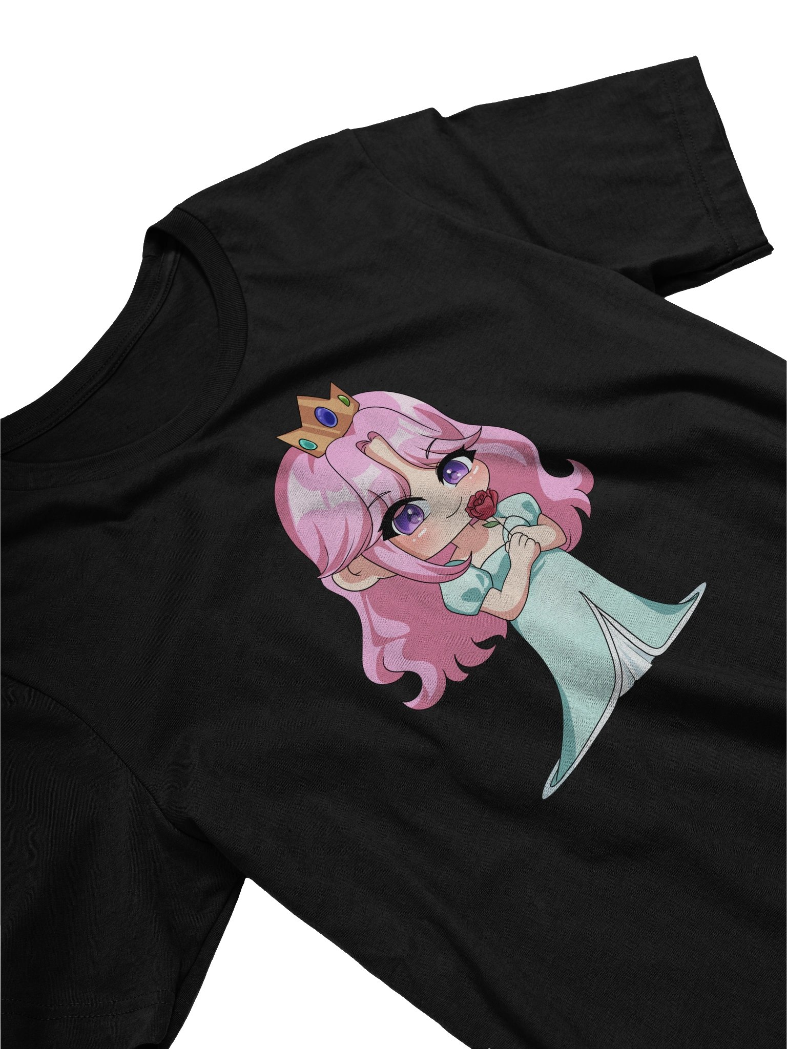 Chibi holding a rose tshirt product image (18)