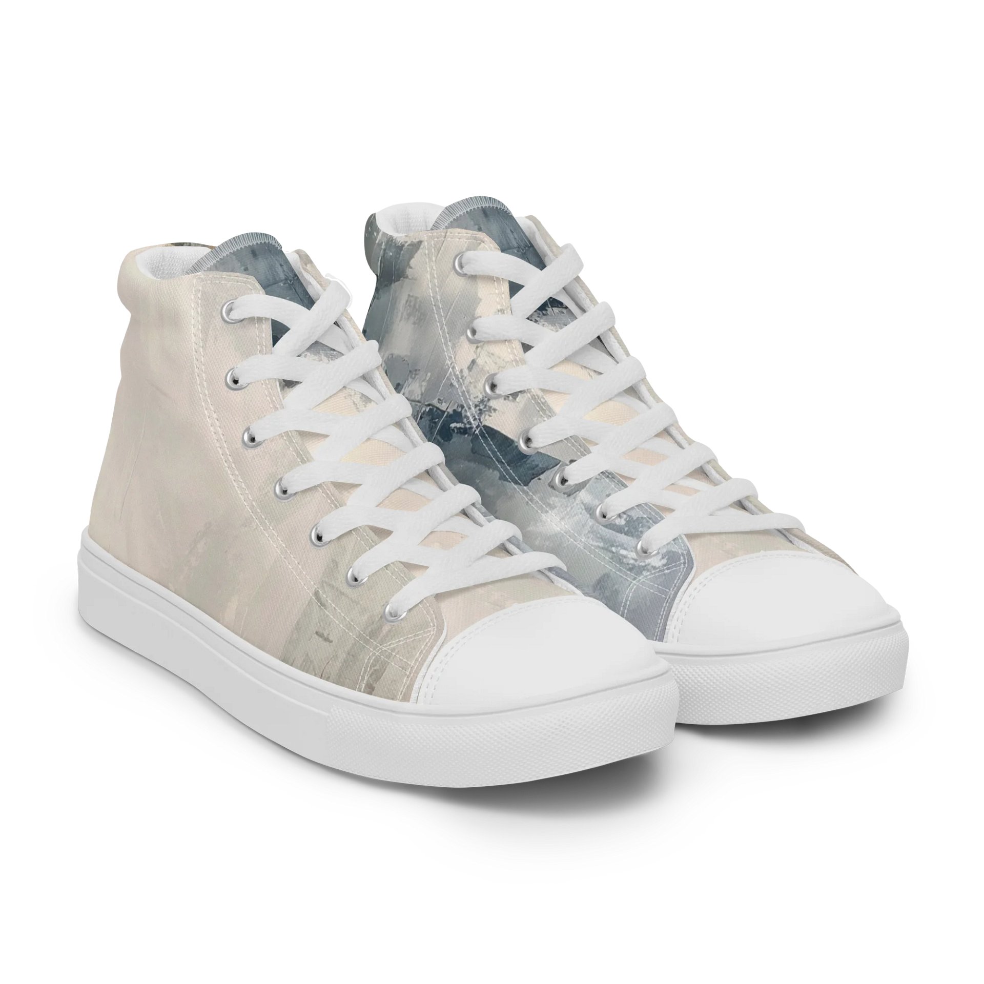 Harmonious Brushstrokes High Top Canvas Shoes product image (8)