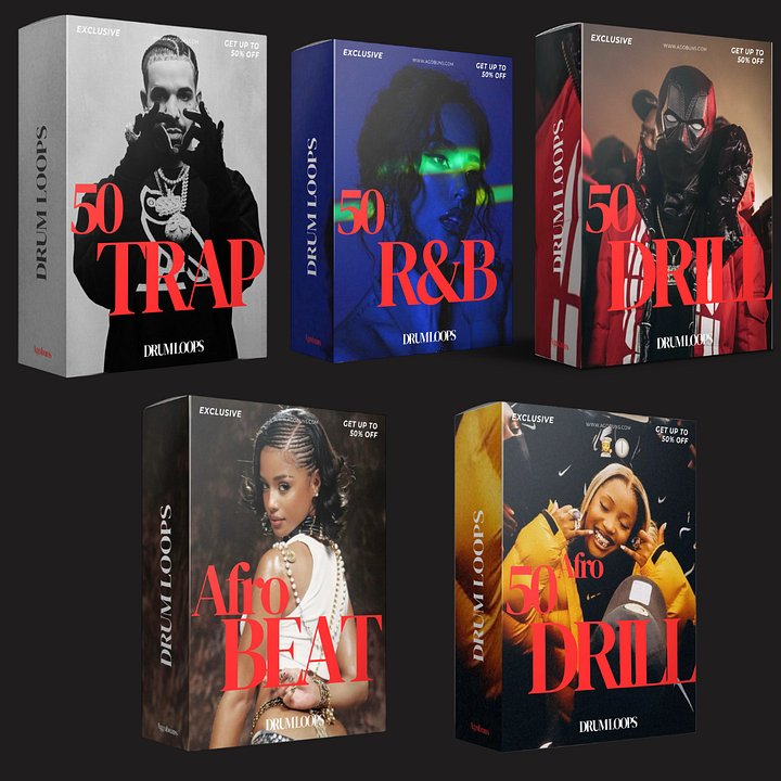   ULTIMATE DRUM LOOP BUNDLE – 250+ Loops (5 Packs in 1) product image (1)