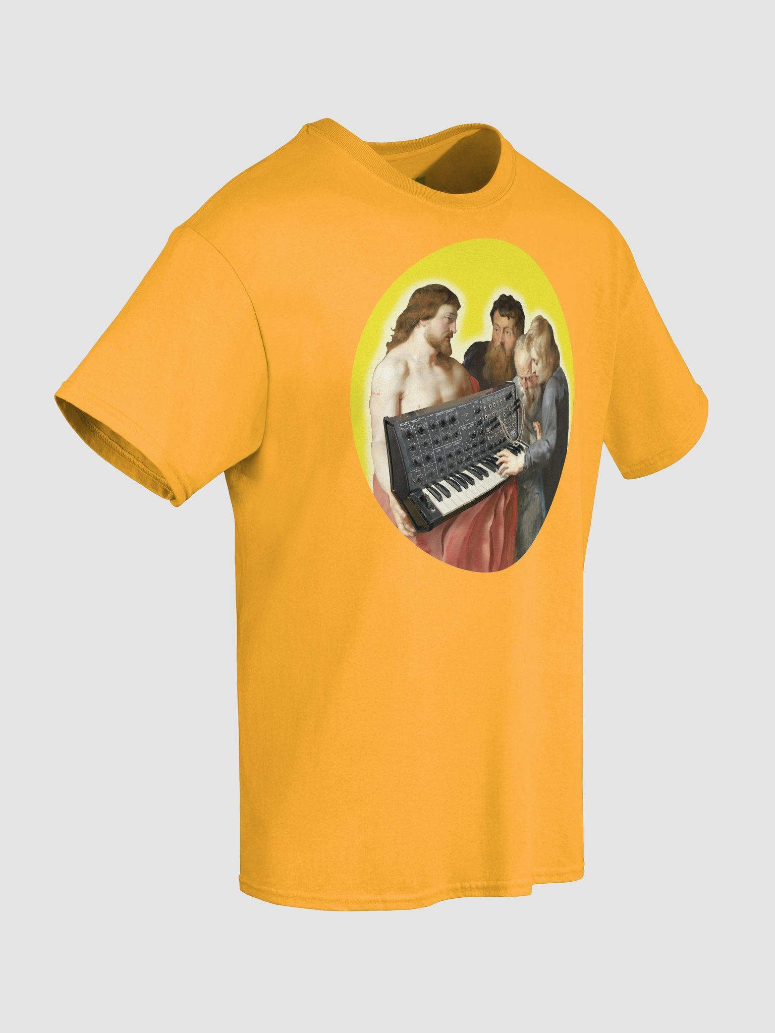 He died for our synths, by Frank Fonik (K.0.r.g. M-S 20), Techno EDM Unisex t-shirt product image (8)