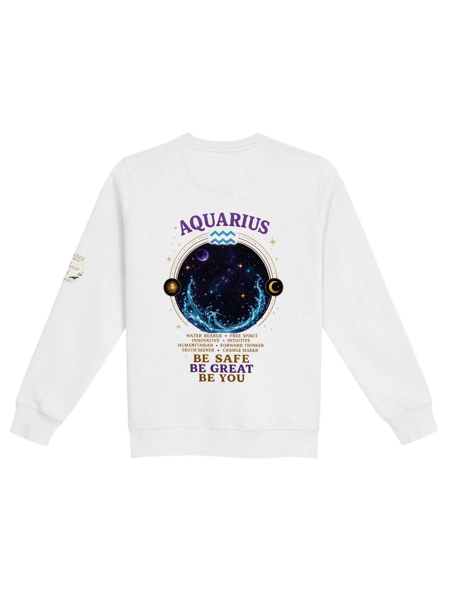 Aquarius “Visionary Spirit” Premium Zodiac Crewneck product image (2)