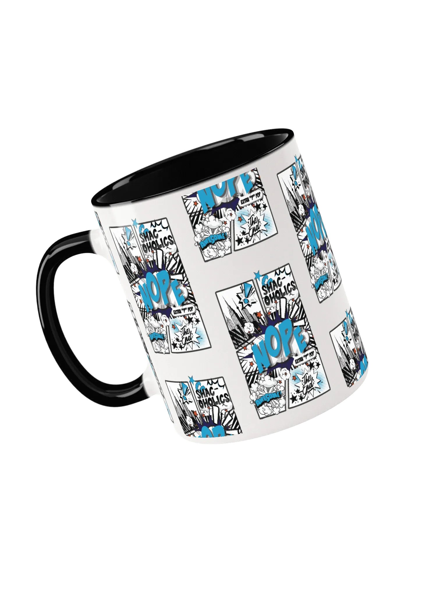 Shac-oholics Comic Blast Mug - Blue 