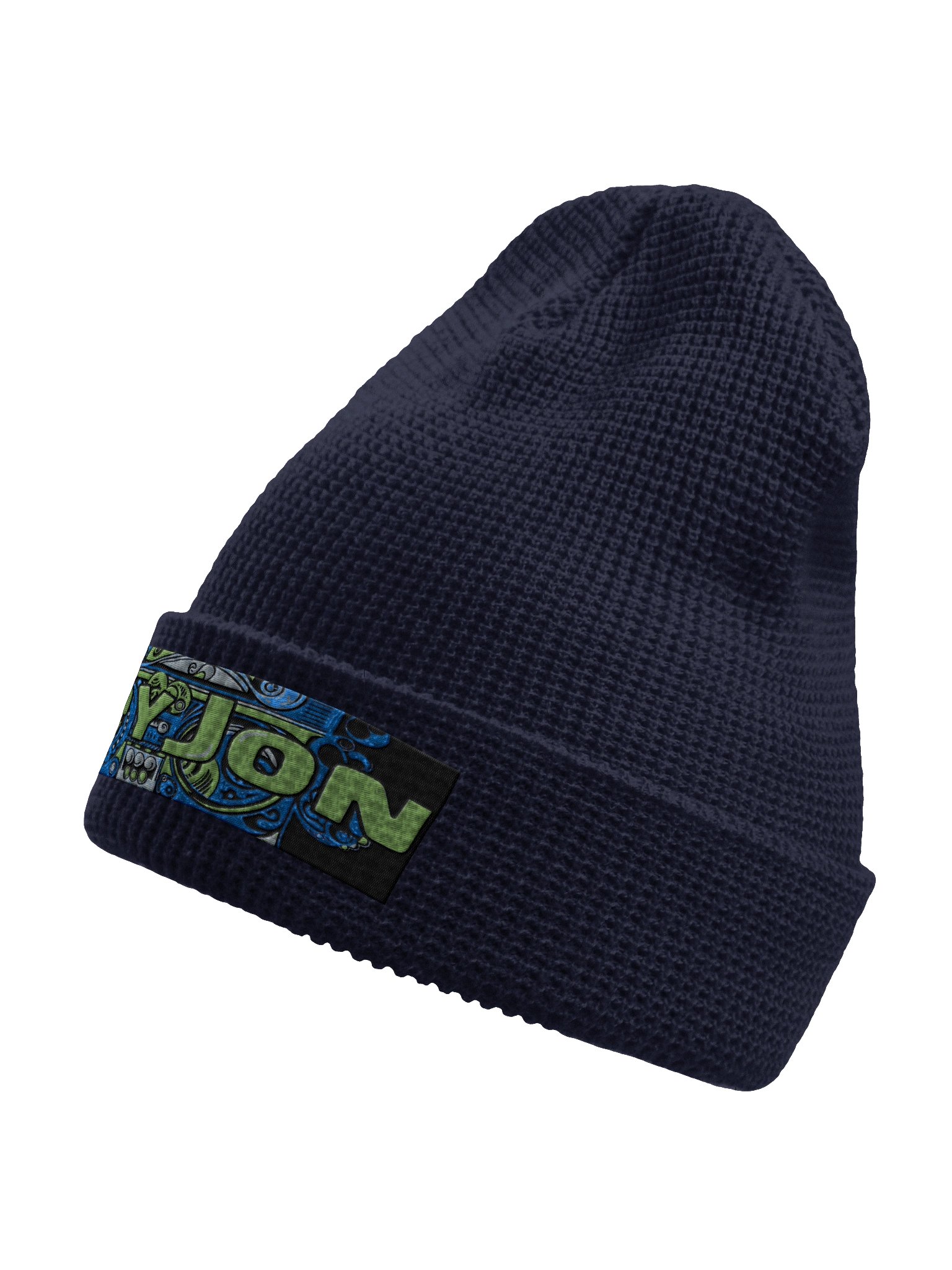 Hey JoN Blue-Green Waffle Beanie product image (11)