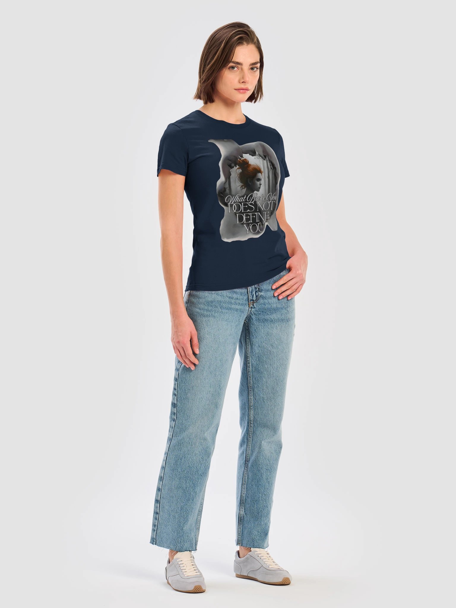 Women's T-Shirt- "What Broke You Does Not Define You" - Encouraging Mental Health Inspiring- Gildan Women's Basic Softstyle T-Shirt by Mind Matter product image (7)