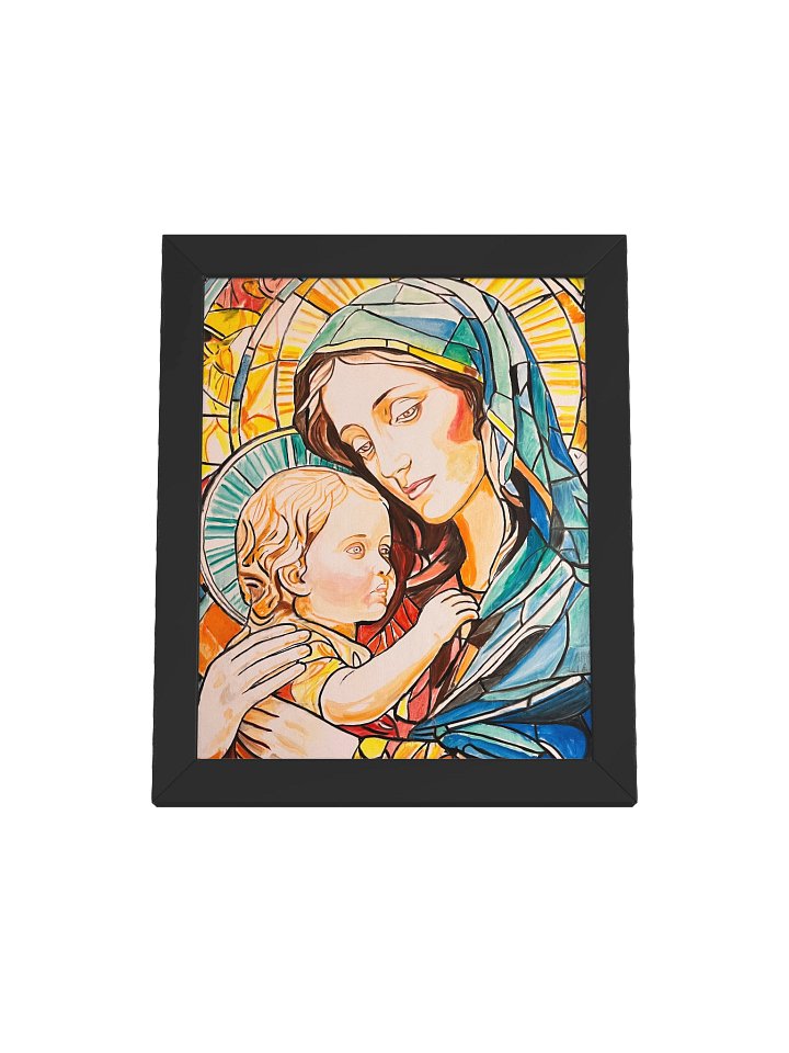 Blessed Mother and Jesus by Warren Willowdale (Framed High-Quality Matte Fine Art Print) product image (1)