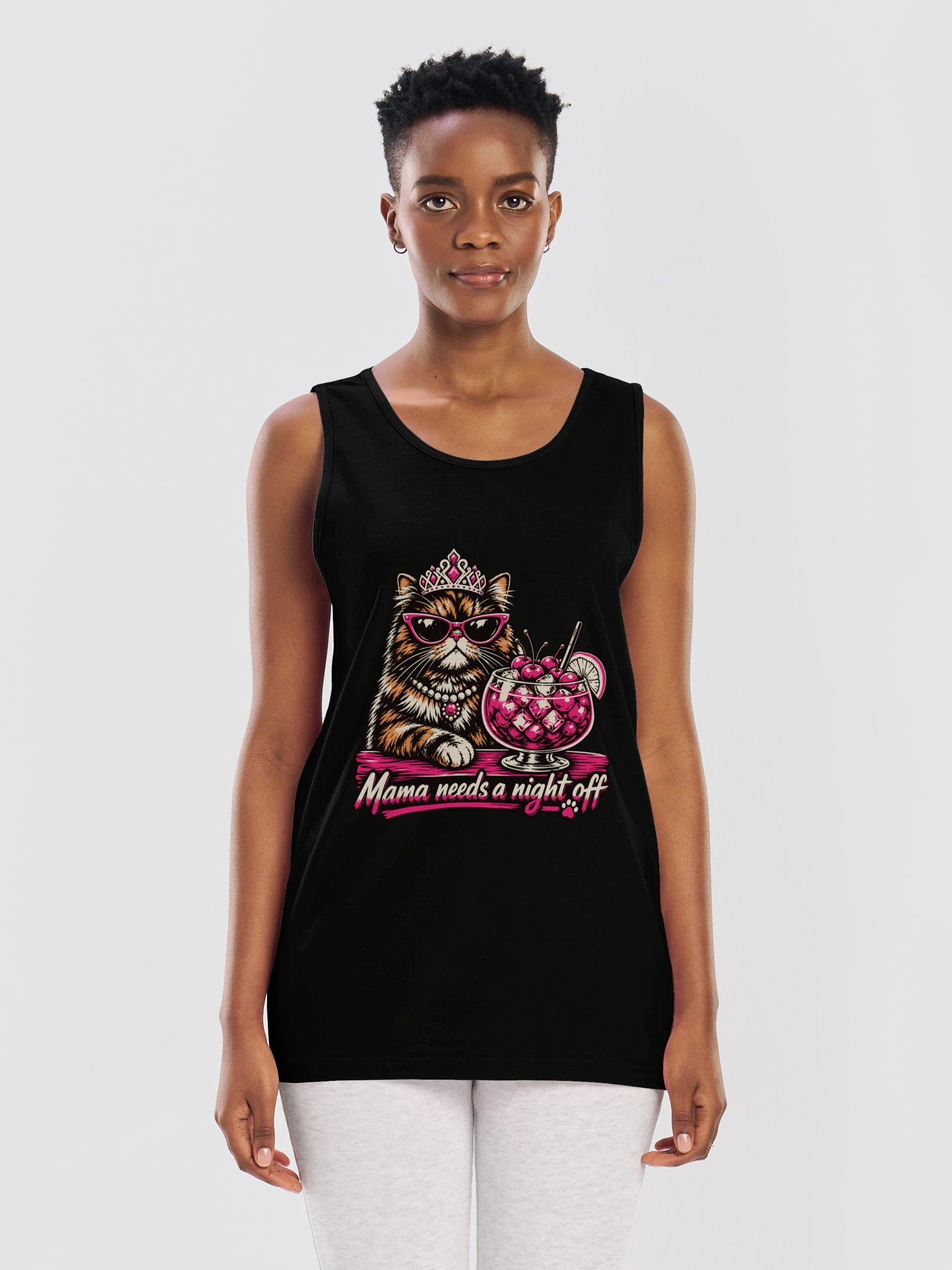 Princess Donut Dirty Shirley Unisex Tank — “Mama Needs a Night Off” product image (58)