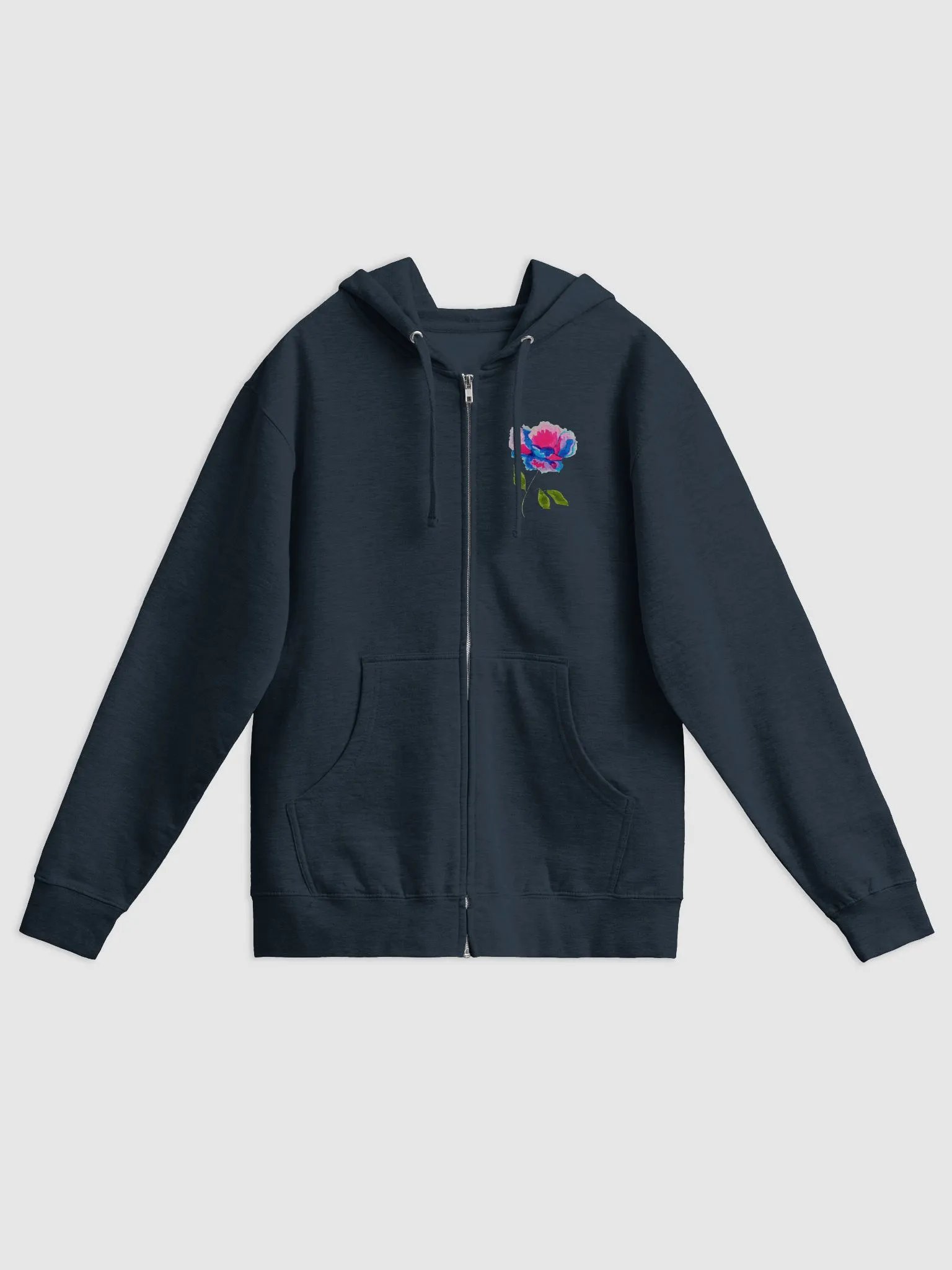 Flower Watercolour Zip Up Hoodie product image (2)