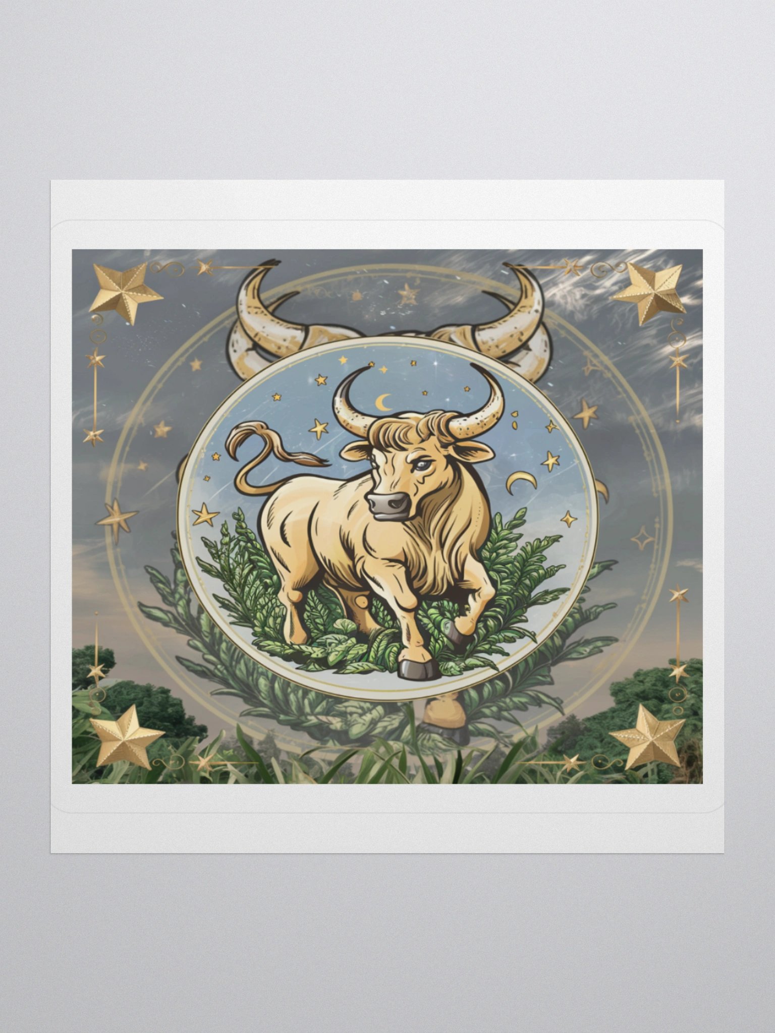 Exclusive Taurus Zodiac Sticker - Bull with Celestial Design - Premium Vinyl product image (3)