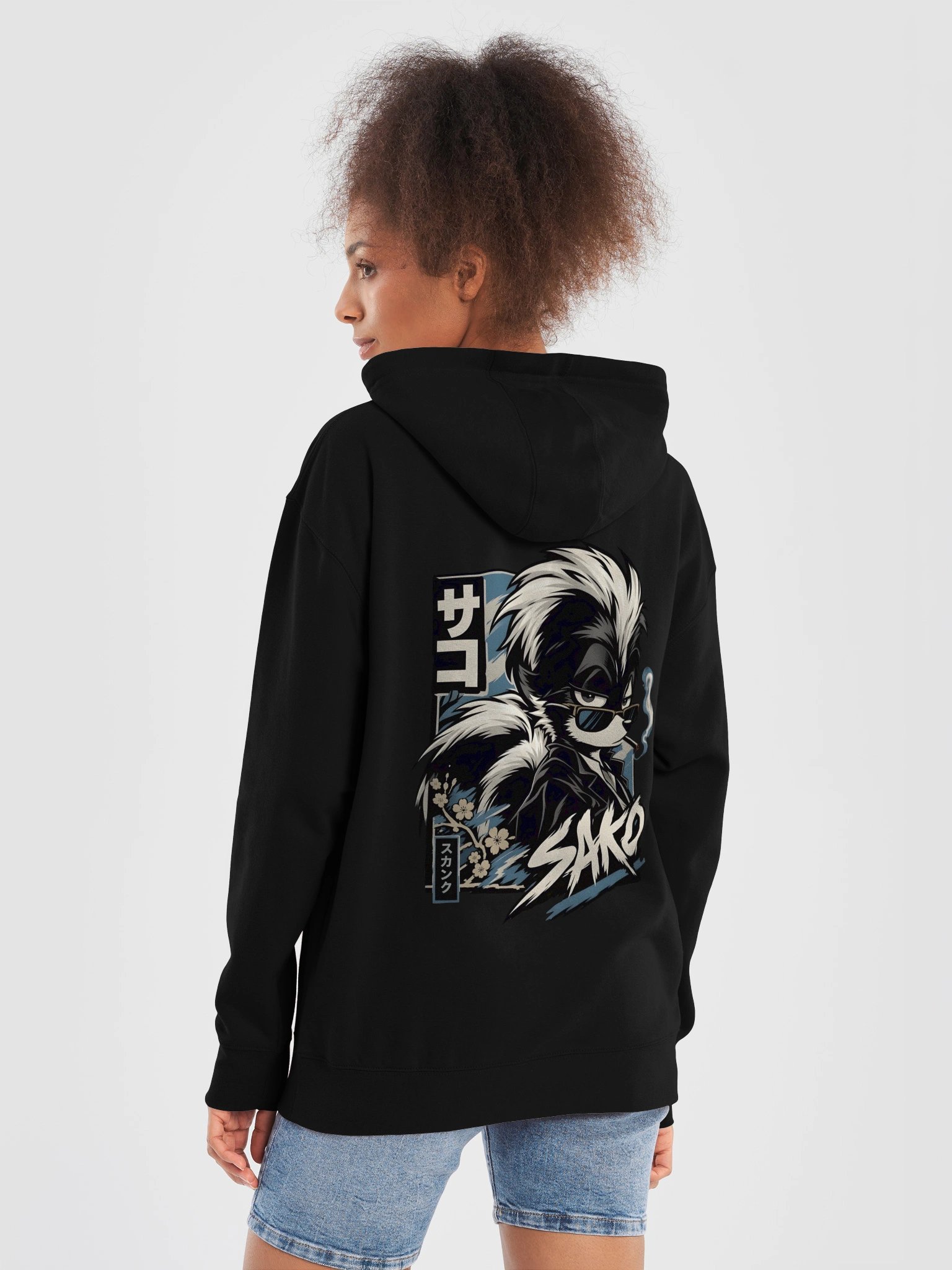 SAKO ANIME ATTITUDE BACK GRAPHIC HOODIE product image (6)