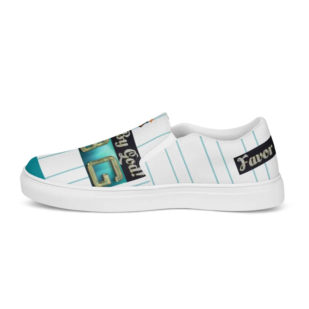 BBG Light Green Striped Men's Slip Ons product image (4)