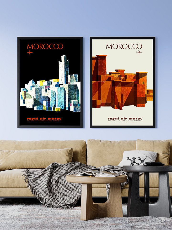 Morocco, Air Maroc, 1970s — retro travel poster, vintage travel print, retro travel wall art, retro wall art, travel wall decor product image (2)