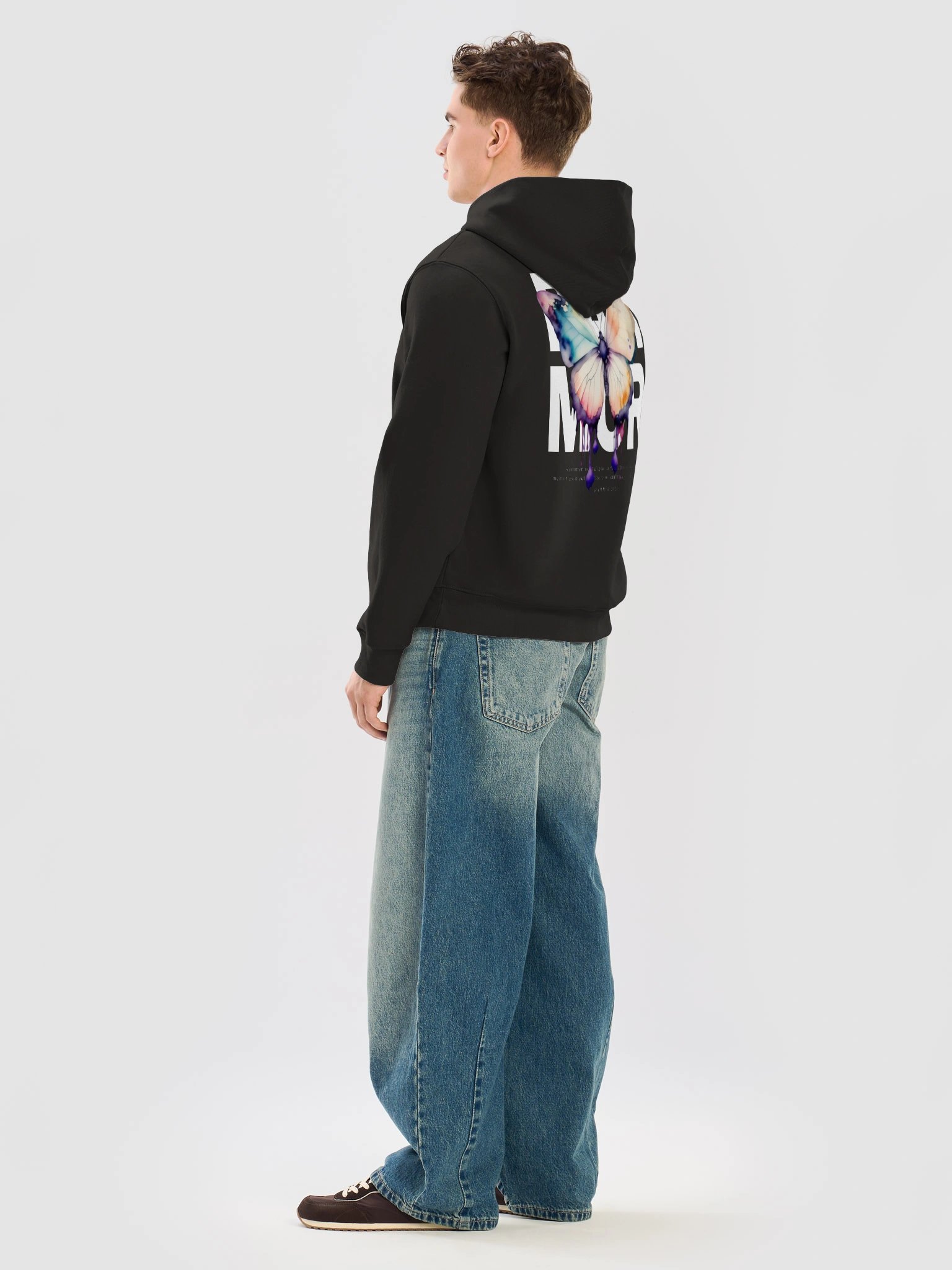 BUTTERFLY HOODIE BLACK product image (12)
