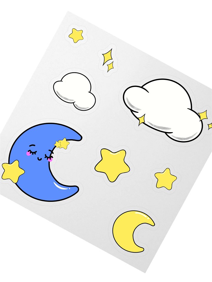 CLOUDS N STARS STICKER SHEET product image (2)