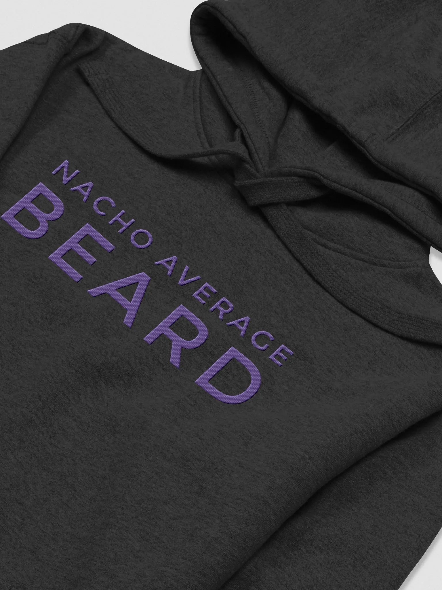 Men's Nacho Average Beard Hoodie (Purple Embroidery) product image (2)