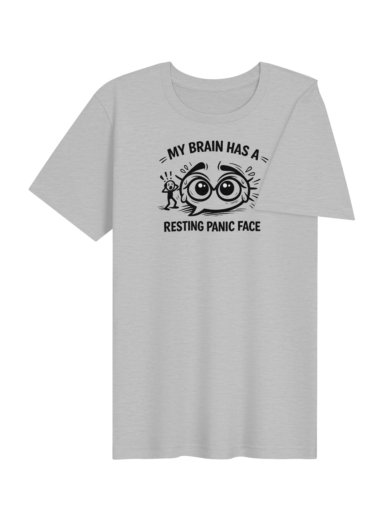 “Resting Panic Face Tee – Overthinker Humor Shirt” product image (4)