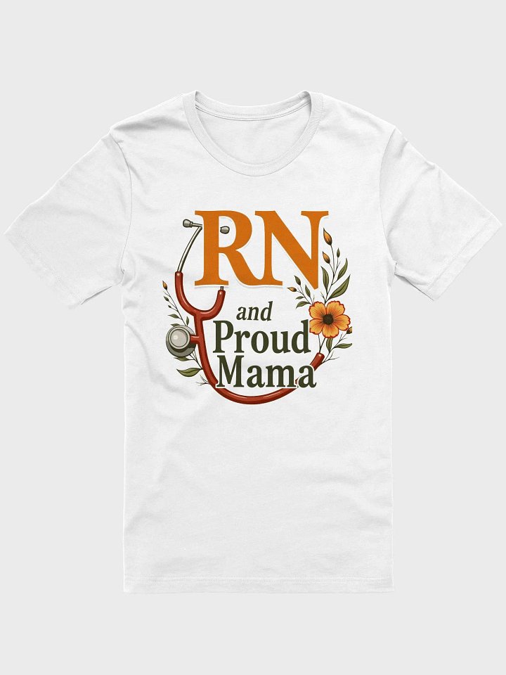Proud RN and mama, Floral Stethoscope T-shirt product image (4)