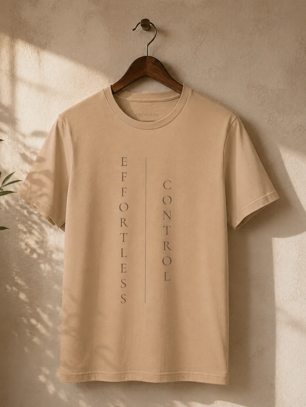 Effortless Control — Premium Minimalist T-Shirt (Ivory & Tan | Bella+Canvas) product image (1)