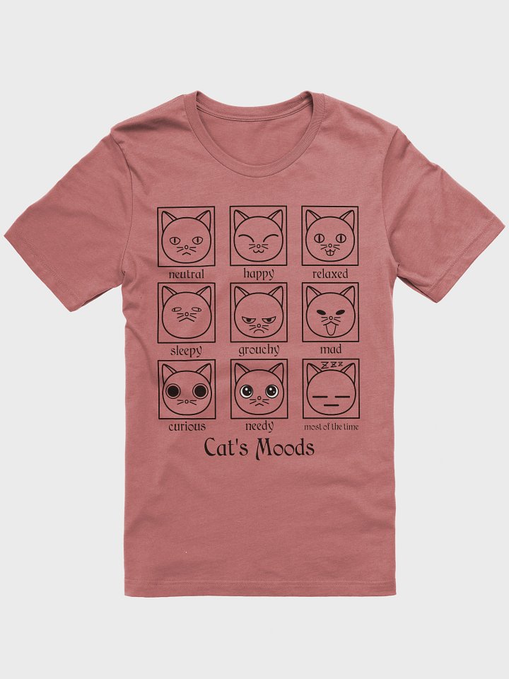 Cat's Moods (Black Print) - Unisex Adult Super Soft Lightweight T-shirt product image (1)