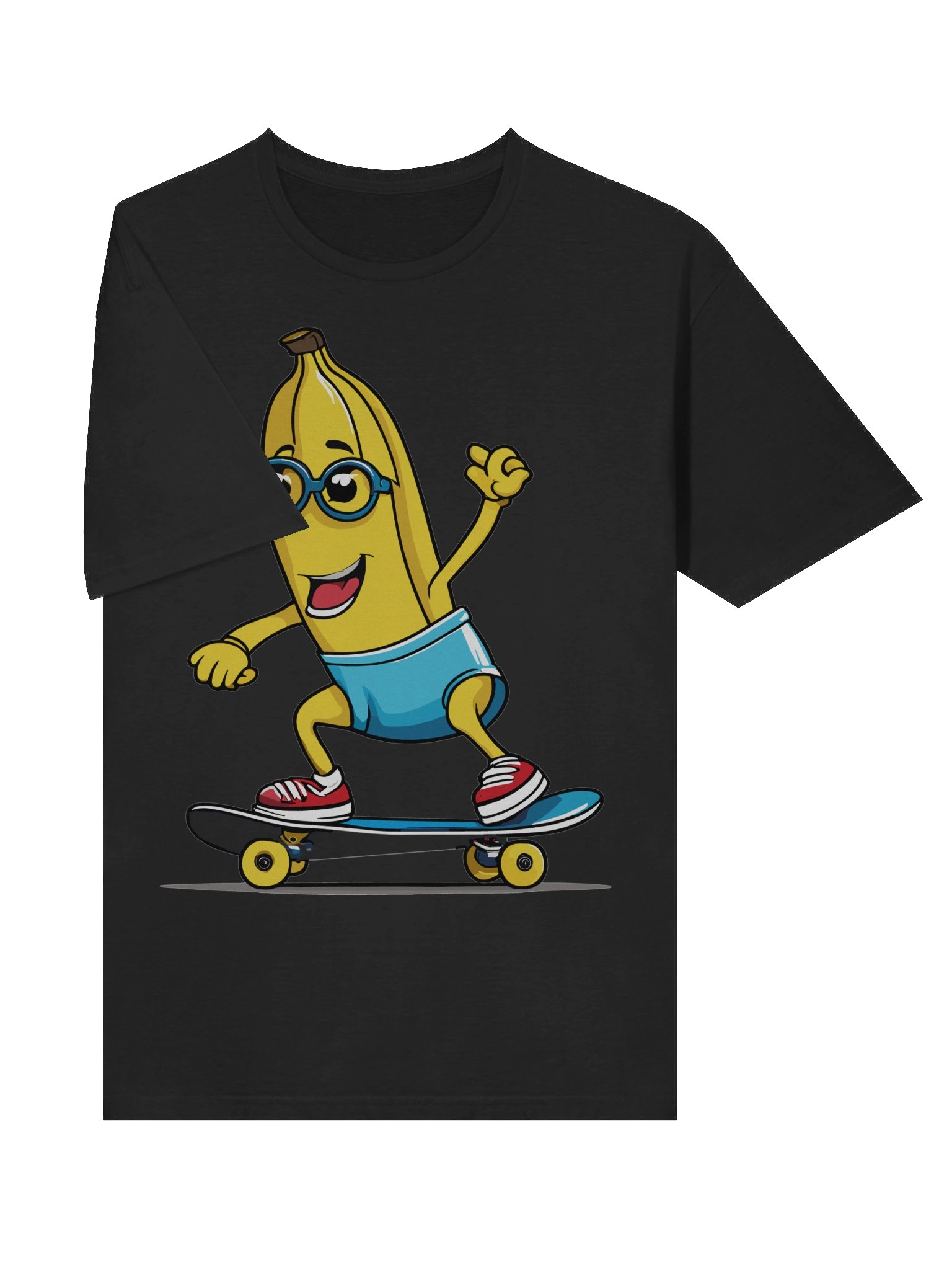Cool Banana on Skateboard Cartoon Tee product image (5)