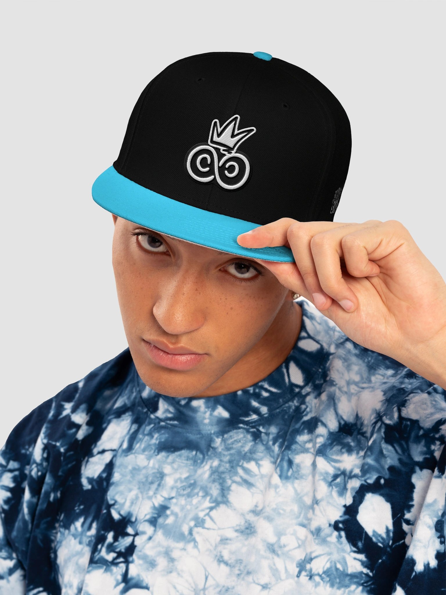 flipped ice blue skoolshooz snapback product image (5)