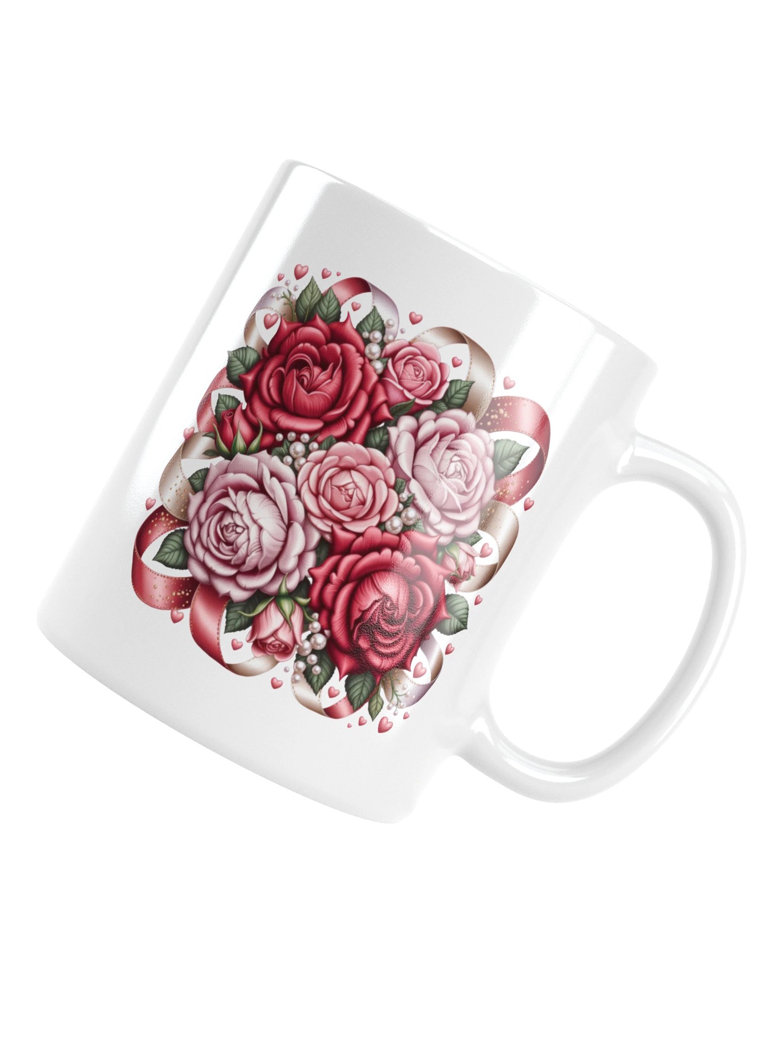 Rose and Ribbon Valentine Coffee Mug product image (17)