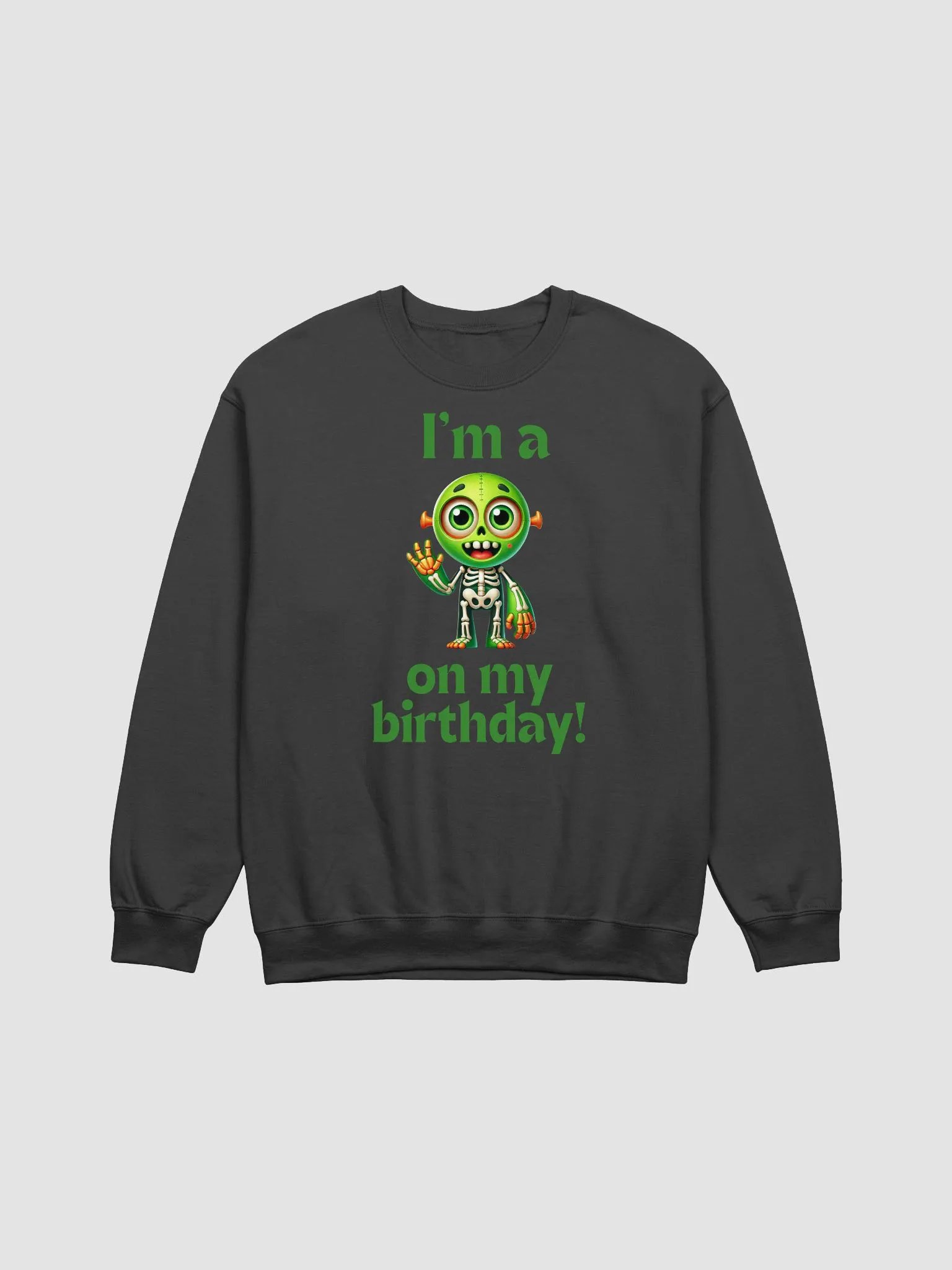Birthday Skeleton Crewneck Sweatshirt product image (1)