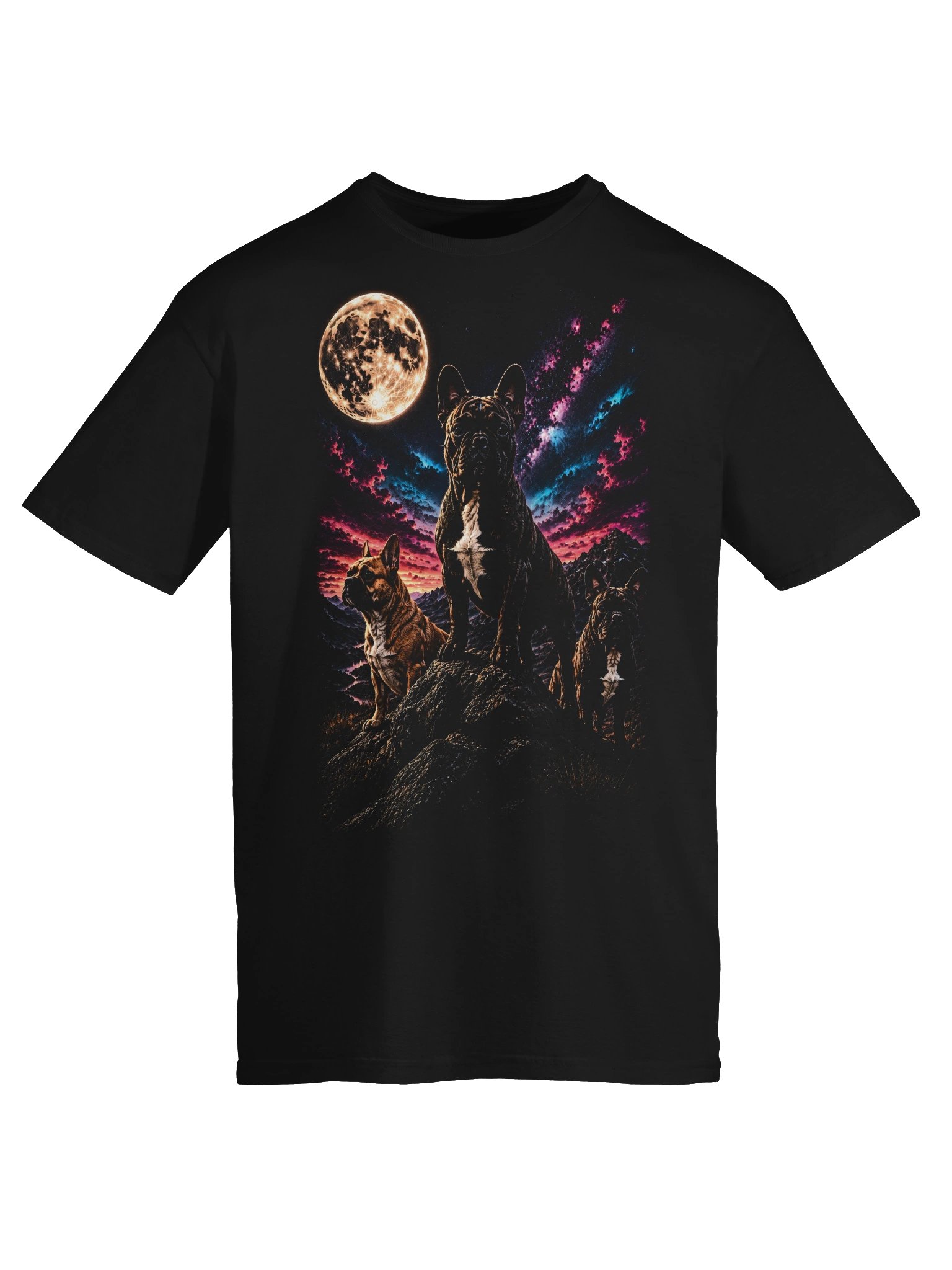 French Bulldog Howling Moon Tshirt | Unexpected Legends Shirt product image (4)