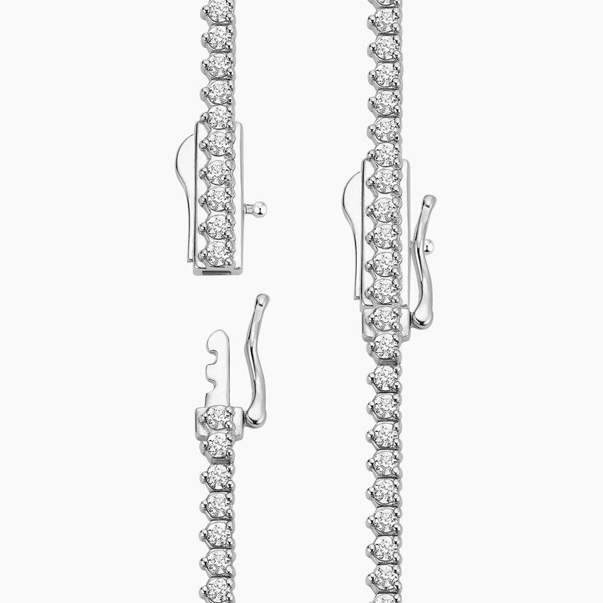 16 in. Perfect Three-Prong Diamond Tennis Necklace in 925 Sterling Silver product image (7)