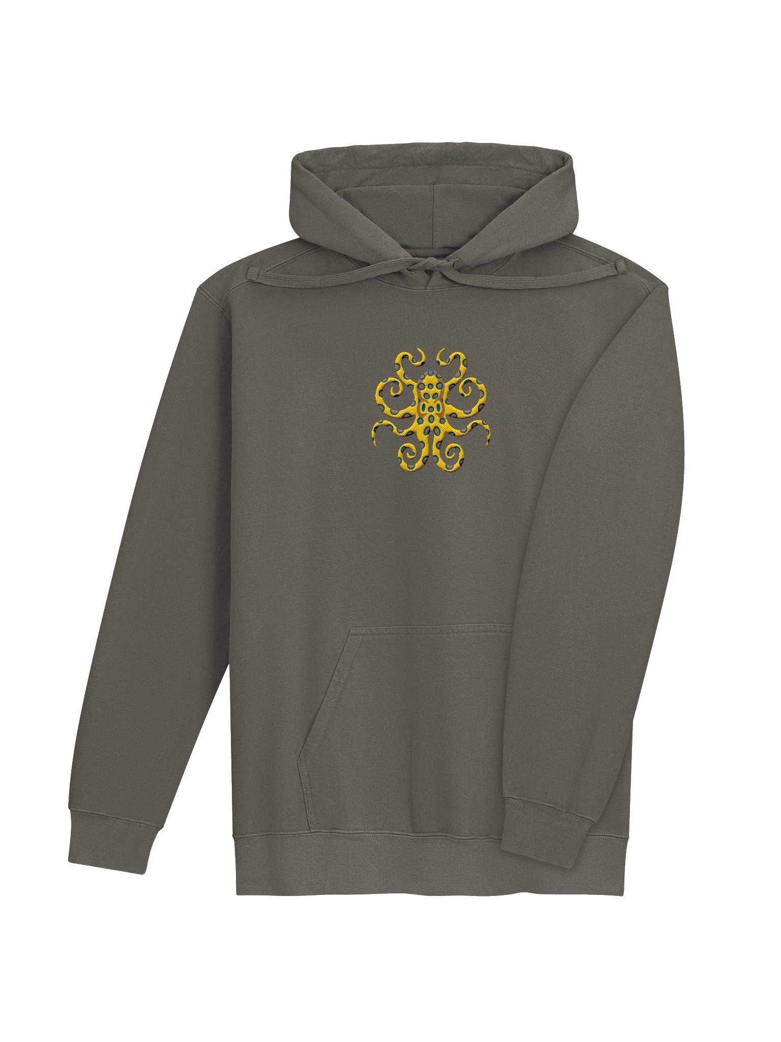 Blue Ring Octopus Embroidered Hoodie | Saltwater Reef Aquarium & Ocean Lover Hoodie I Marine Life Hoodie product image (8)