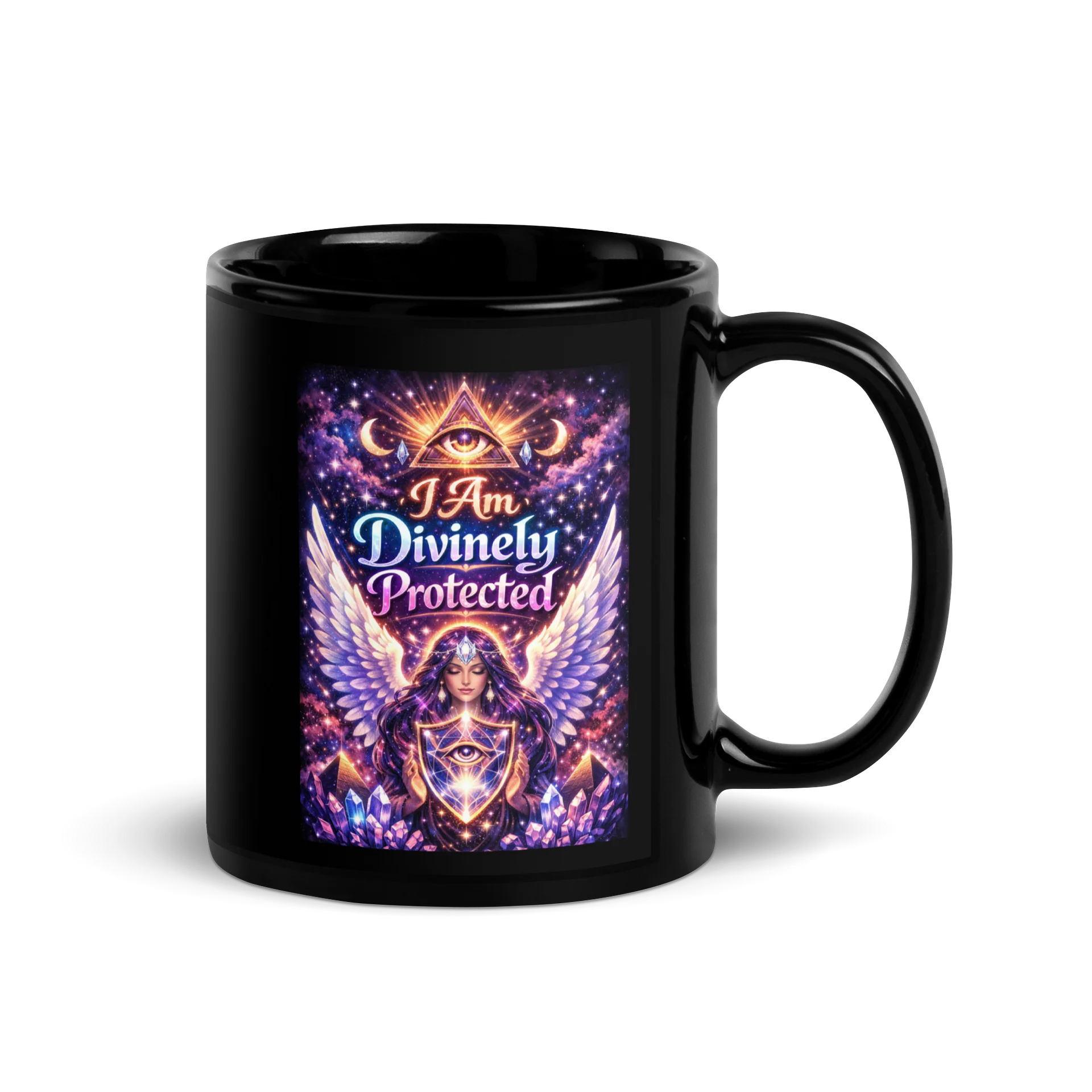 Divine Protection -Black Glossy Mug product image (3)