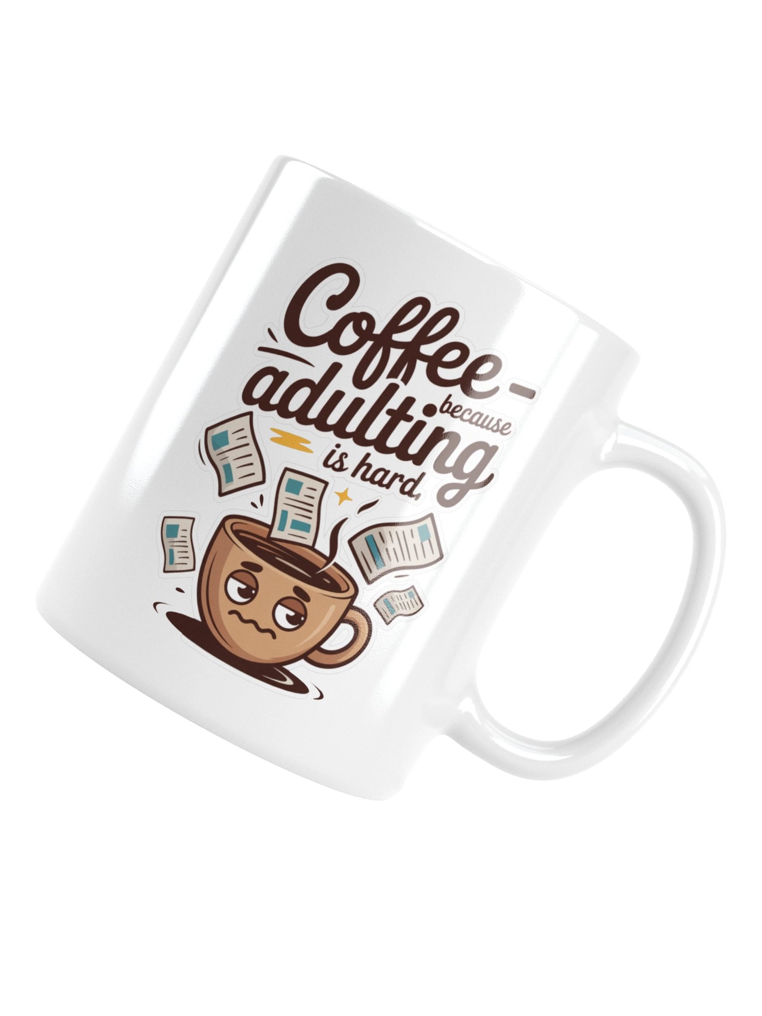 Coffee Because Adulting Is Hard Funny Mug product image (6)