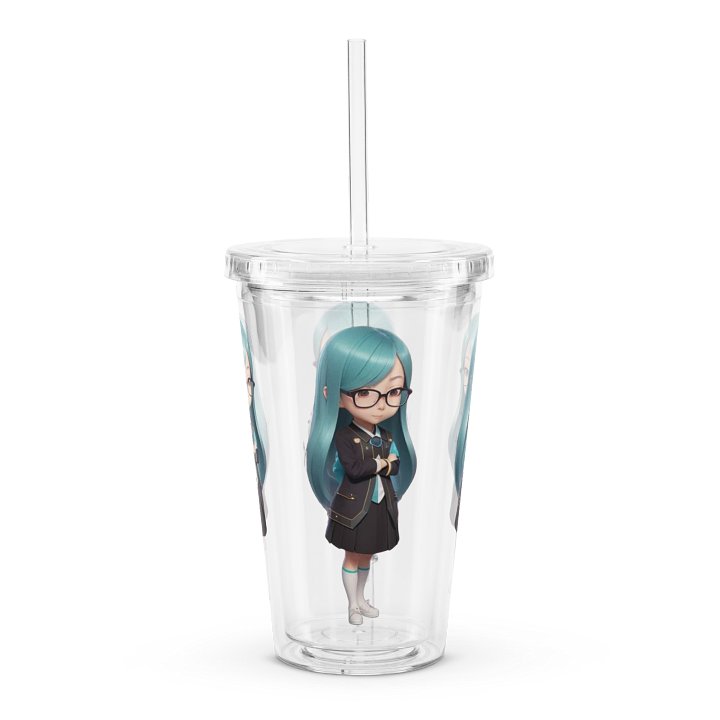 (Aqua CHIBI) K Clear Plastic Tumbler product image (1)