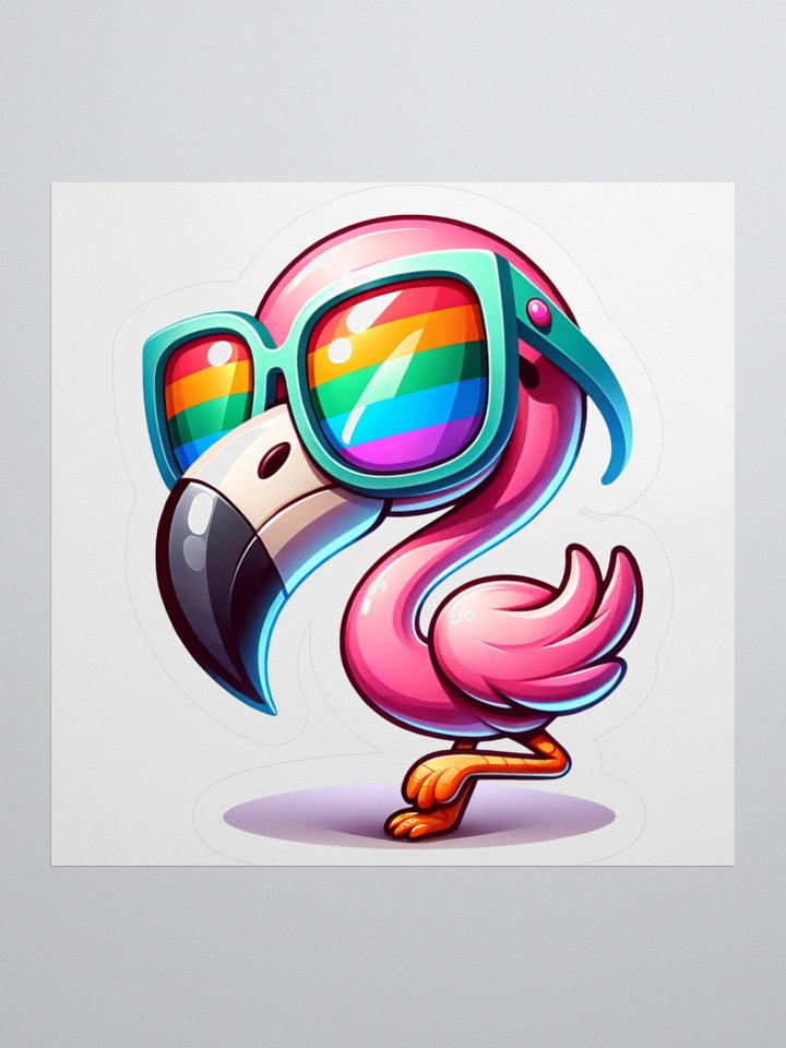 Funky Flamingo Sunglasses Stickers product image (2)